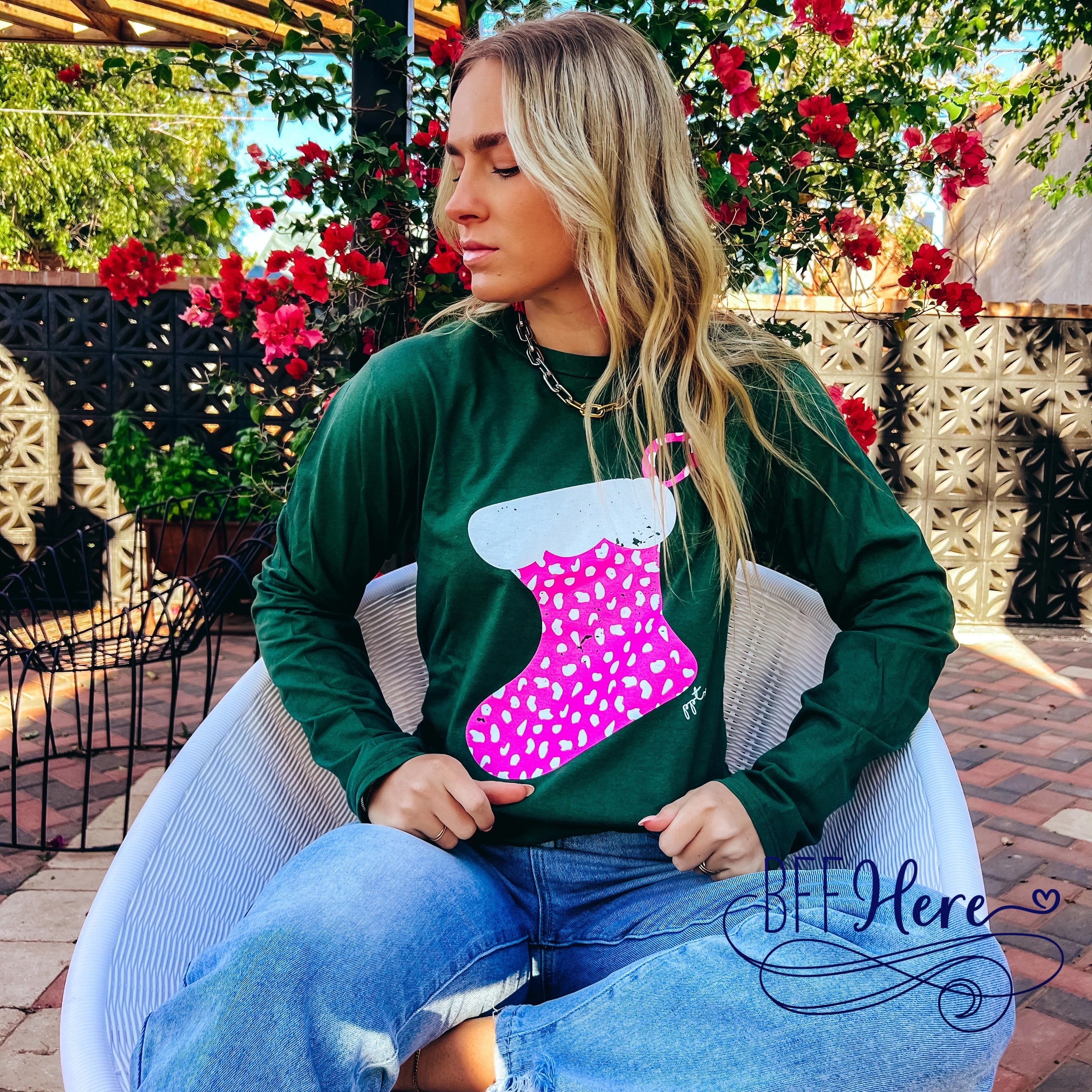 Safari Splendor: The Spotted Leopard Christmas Stocking / Choice of Style - BFF Here