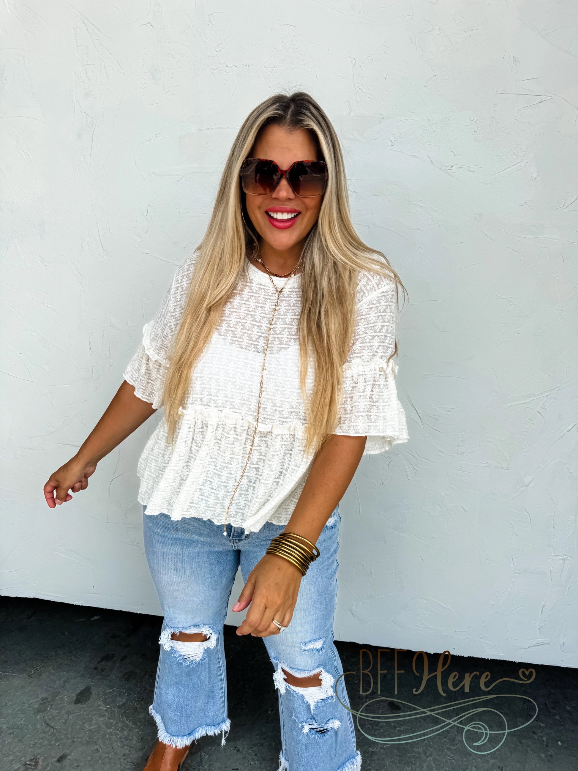 PREORDER: Maggie Lace Top by Blakeley (Ships Middle of July) - BFF Here