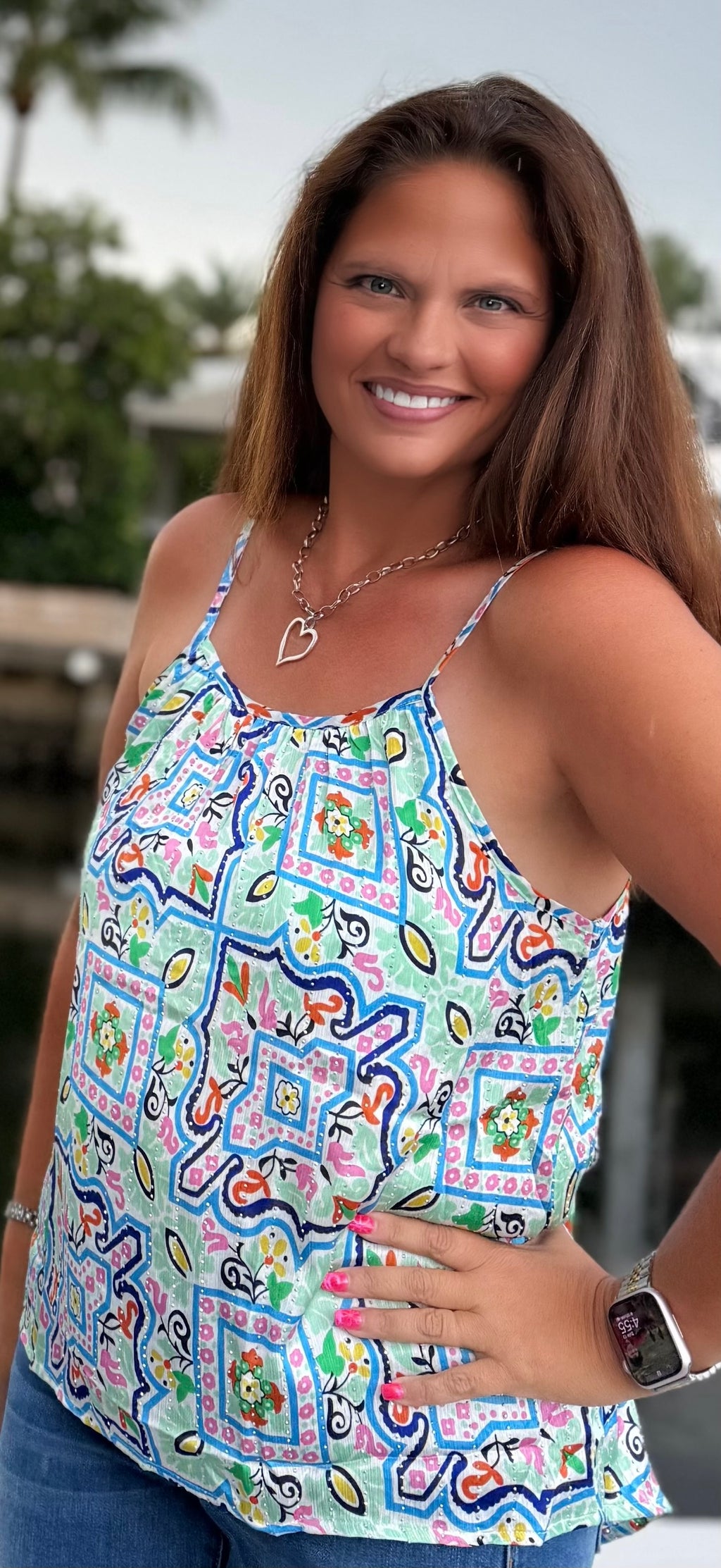 Santorini Mosaic Tank - BFF Here