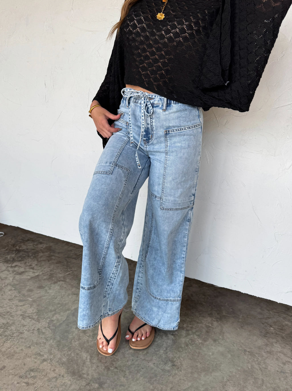 PREORDER: Jovie Tie Waist Jeans  by Blakeley (ETA: May) - BFF Here