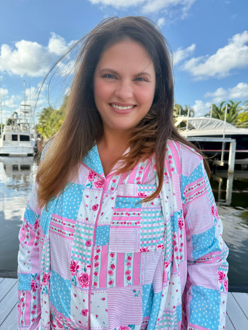 Almost Ready Ribbed Robe by Jess Lea / Pink Heirloom Patchwork - BFF Here