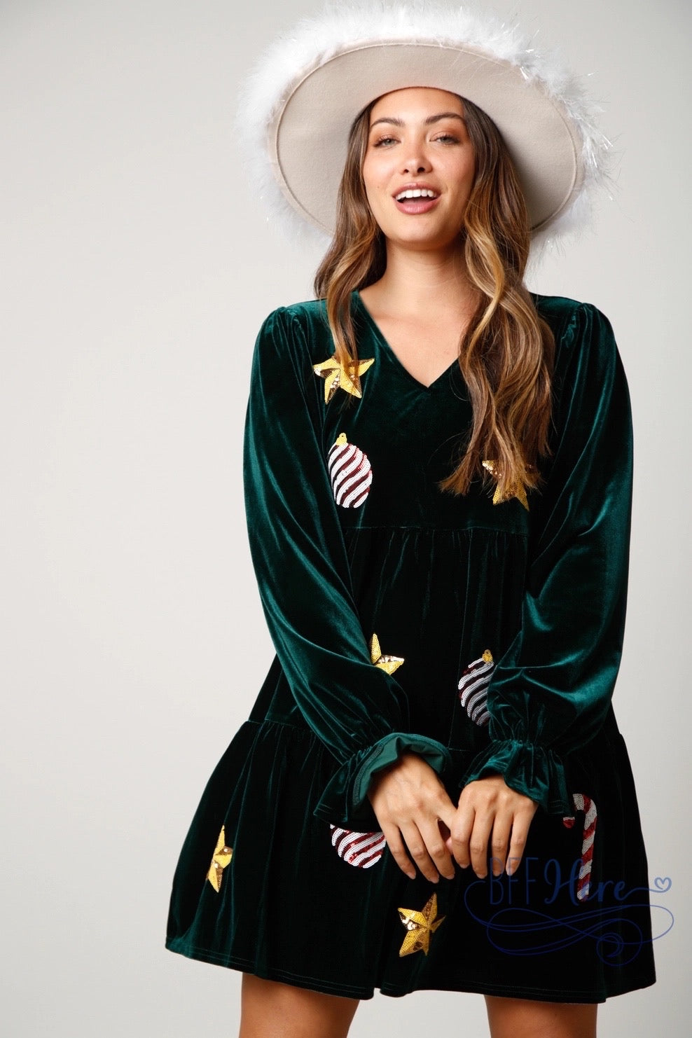 PREORDER:  Luxe Holiday: Velvet Christmas Dresses for Enchanting Evenings (Ships Middle Of November) - BFF Here