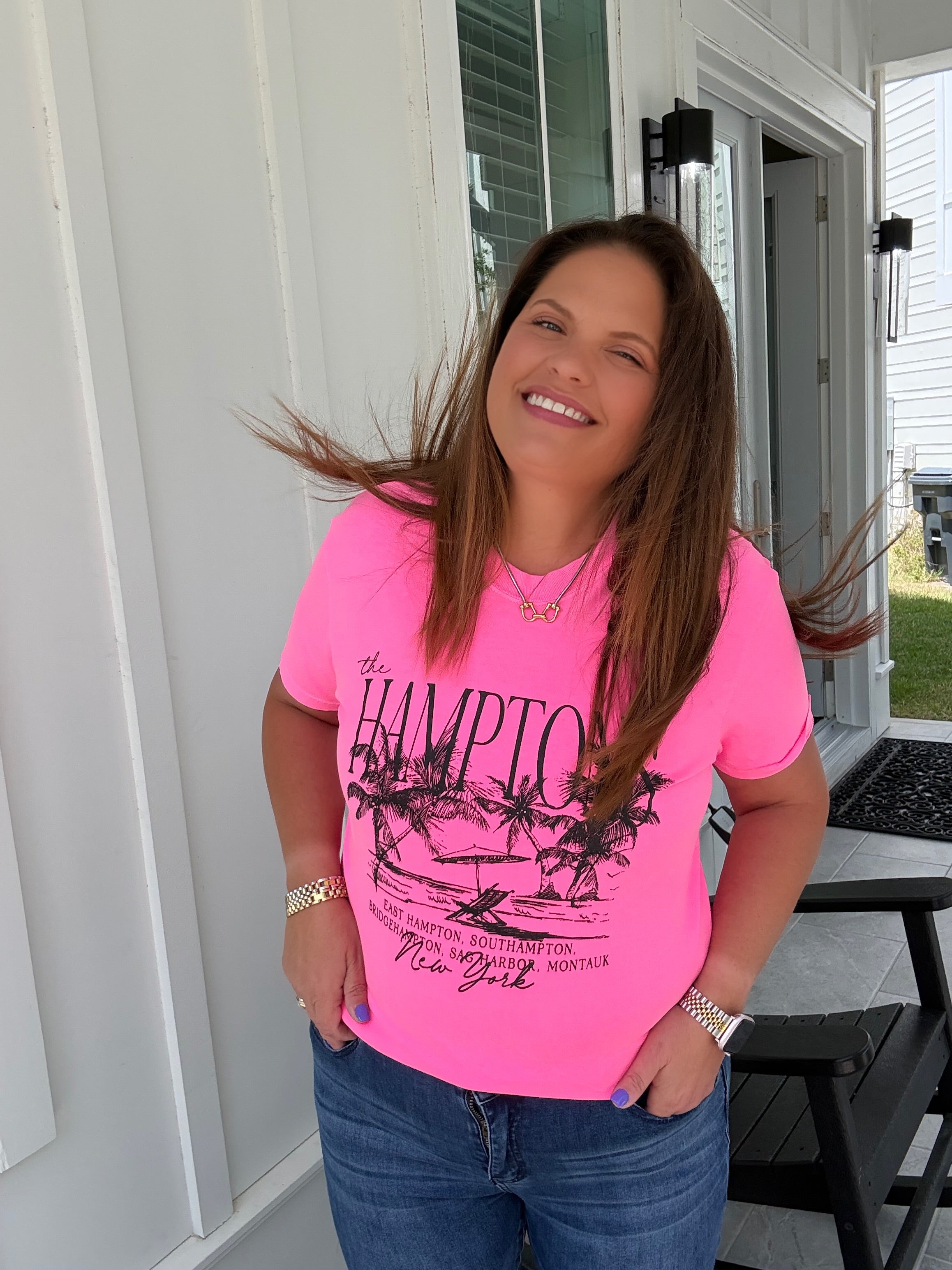 Hampton Hot Pink Tee by Southern Bliss (ARRAY) - BFF Here
