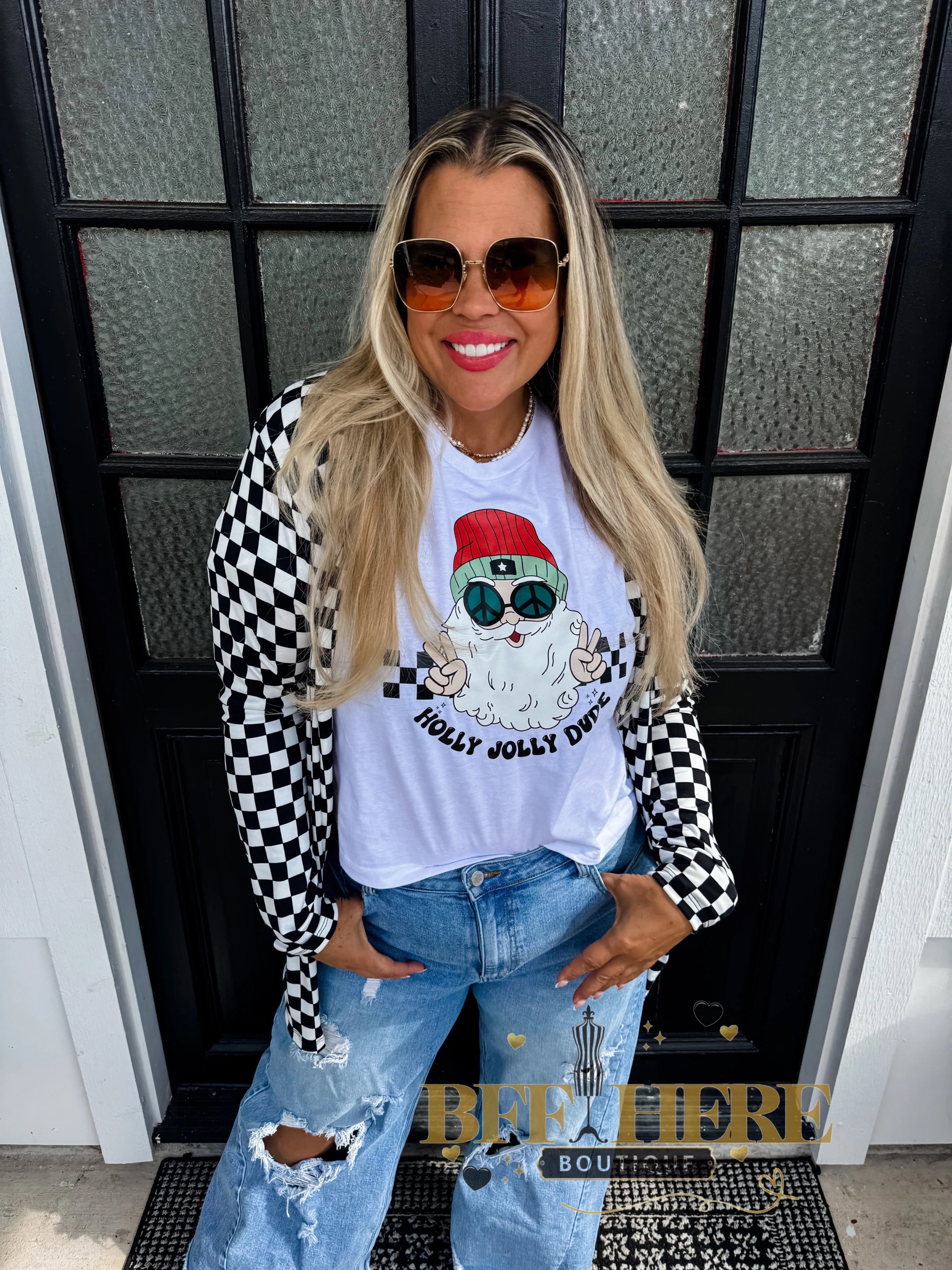 Letty Checker Cardigan by Blakeley - BFF Here