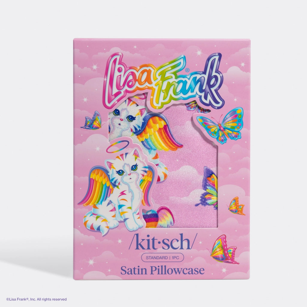 Lisa Frank X Kitsch Satin Pillowcase - Angel Kitty™ - BFF Here