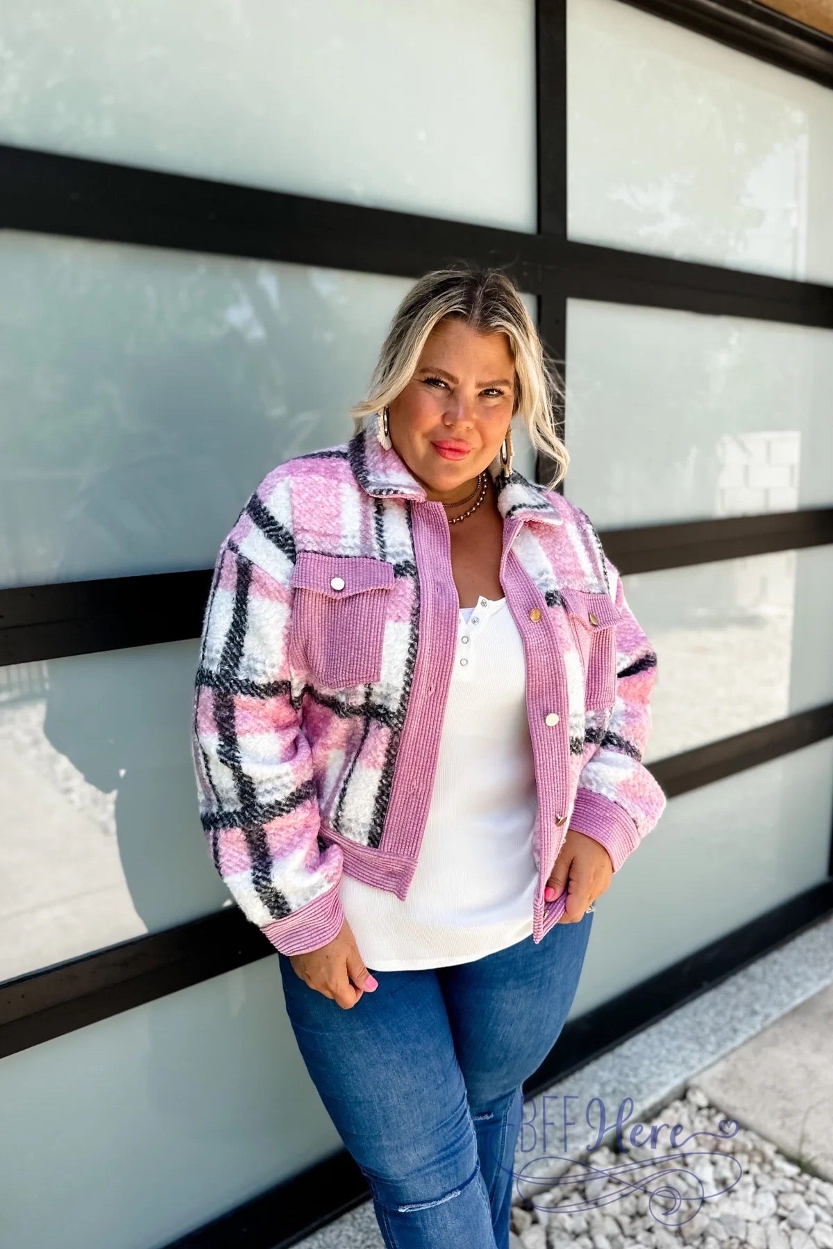 PREORDER: Chic Plaid Shaket: Your New Wardrobe Essential / Choice of Color (Ships Middle of November) - BFF Here