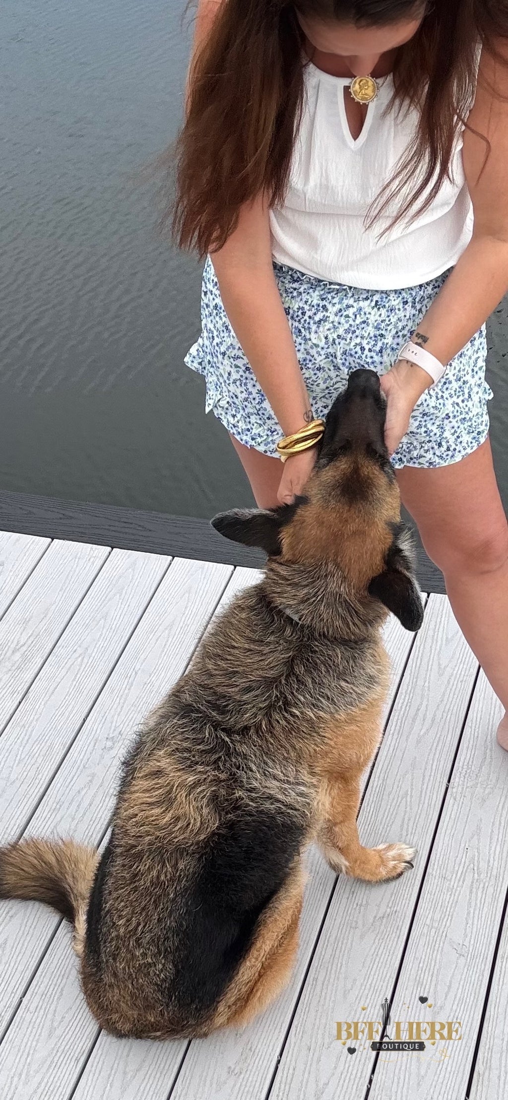 Sunny Strolls High Waisted Shorts / Blue Floral by Jess Lea - BFF Here