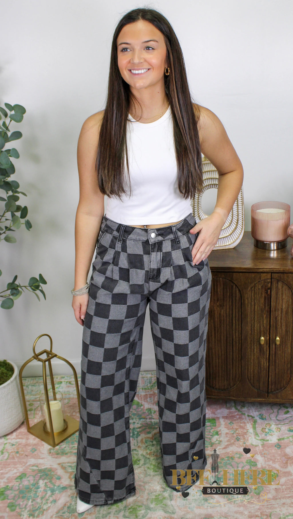 Checkmate Denim Pants - BFF Here