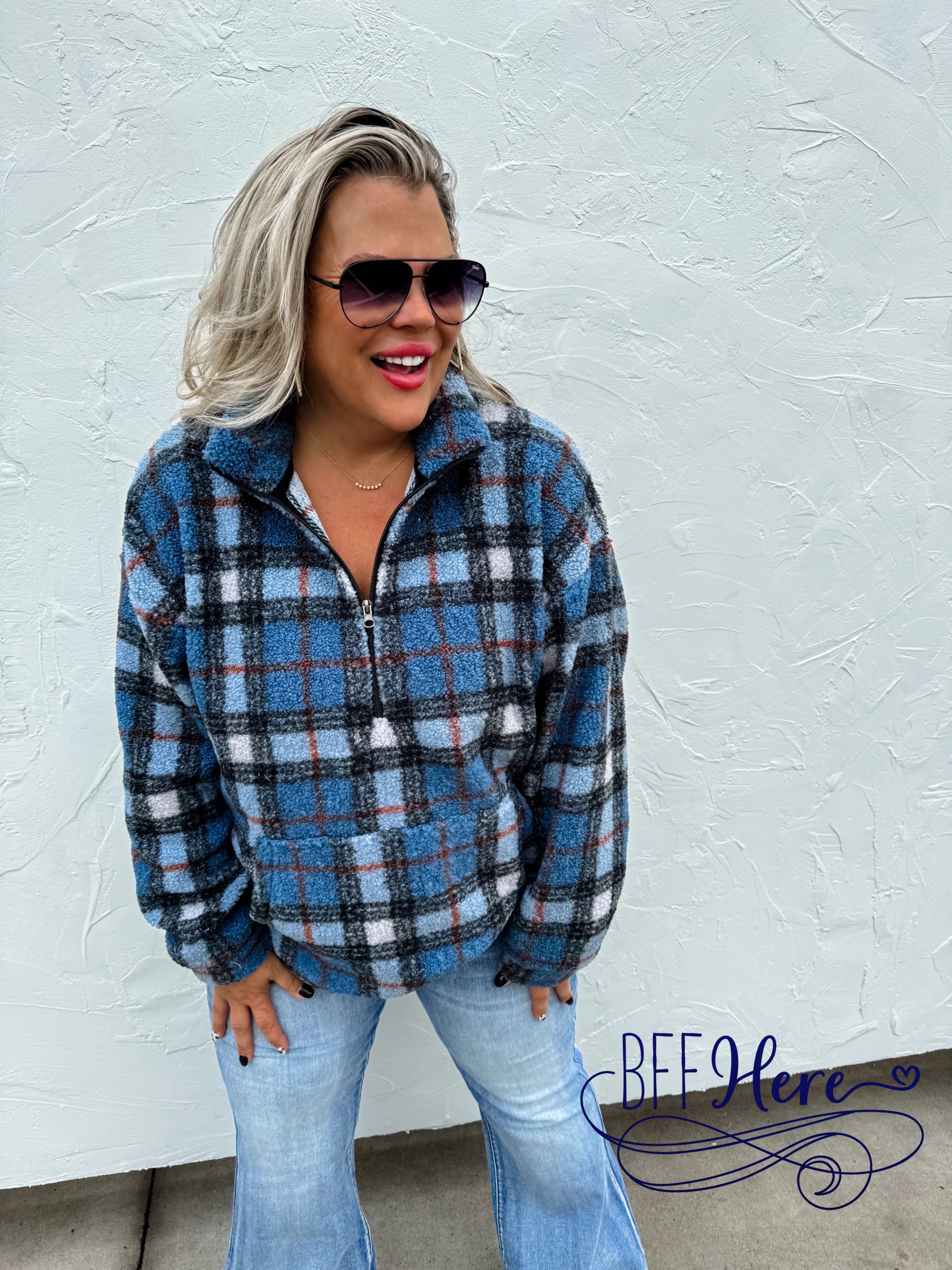 PREORDER: Fireside Nights Sherpa Pullover (Ships End of December ) - BFF Here