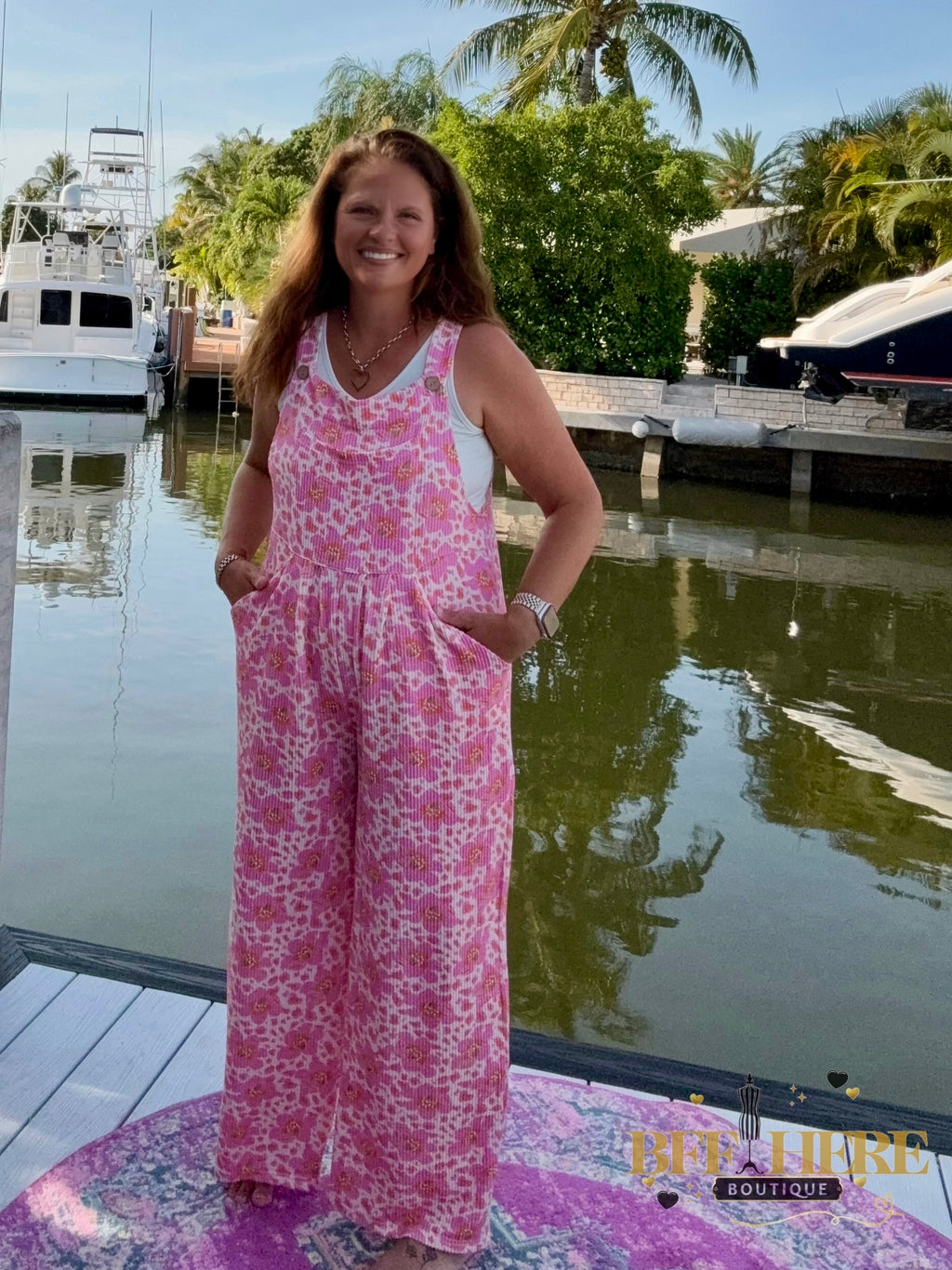 Cassidy Floral Boho Overalls by Blakeley - BFF Here