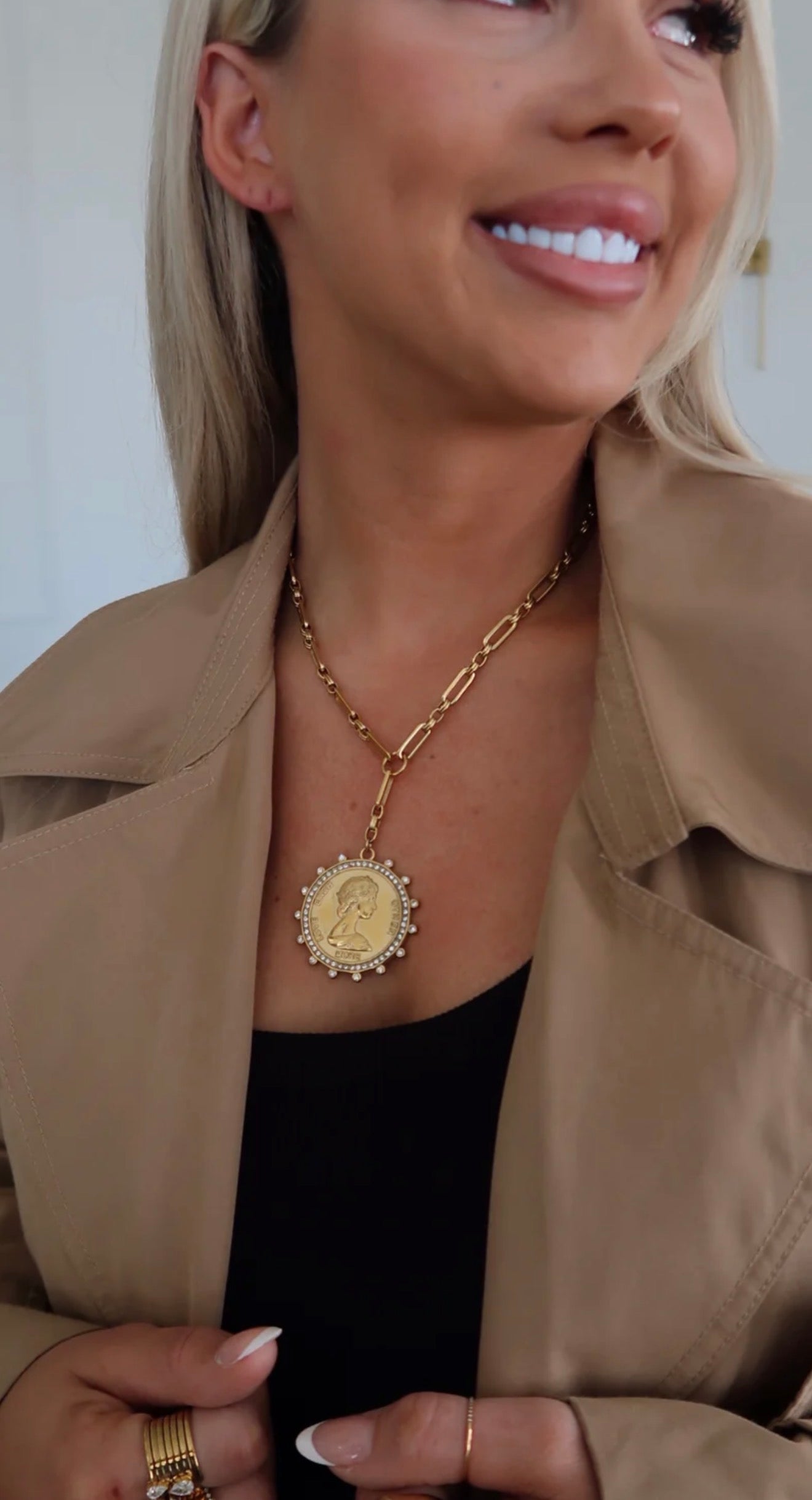 Lariat Coin Necklace by Chansutt Pearls (Ships 2-3 weeks) - BFF Here