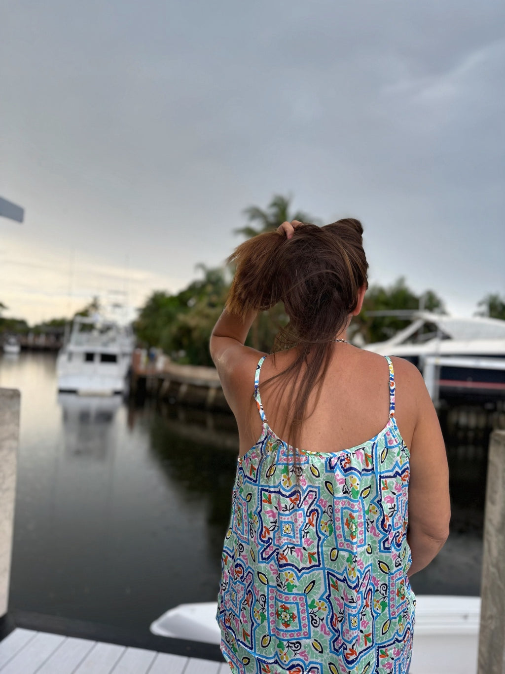 Santorini Mosaic Tank - BFF Here