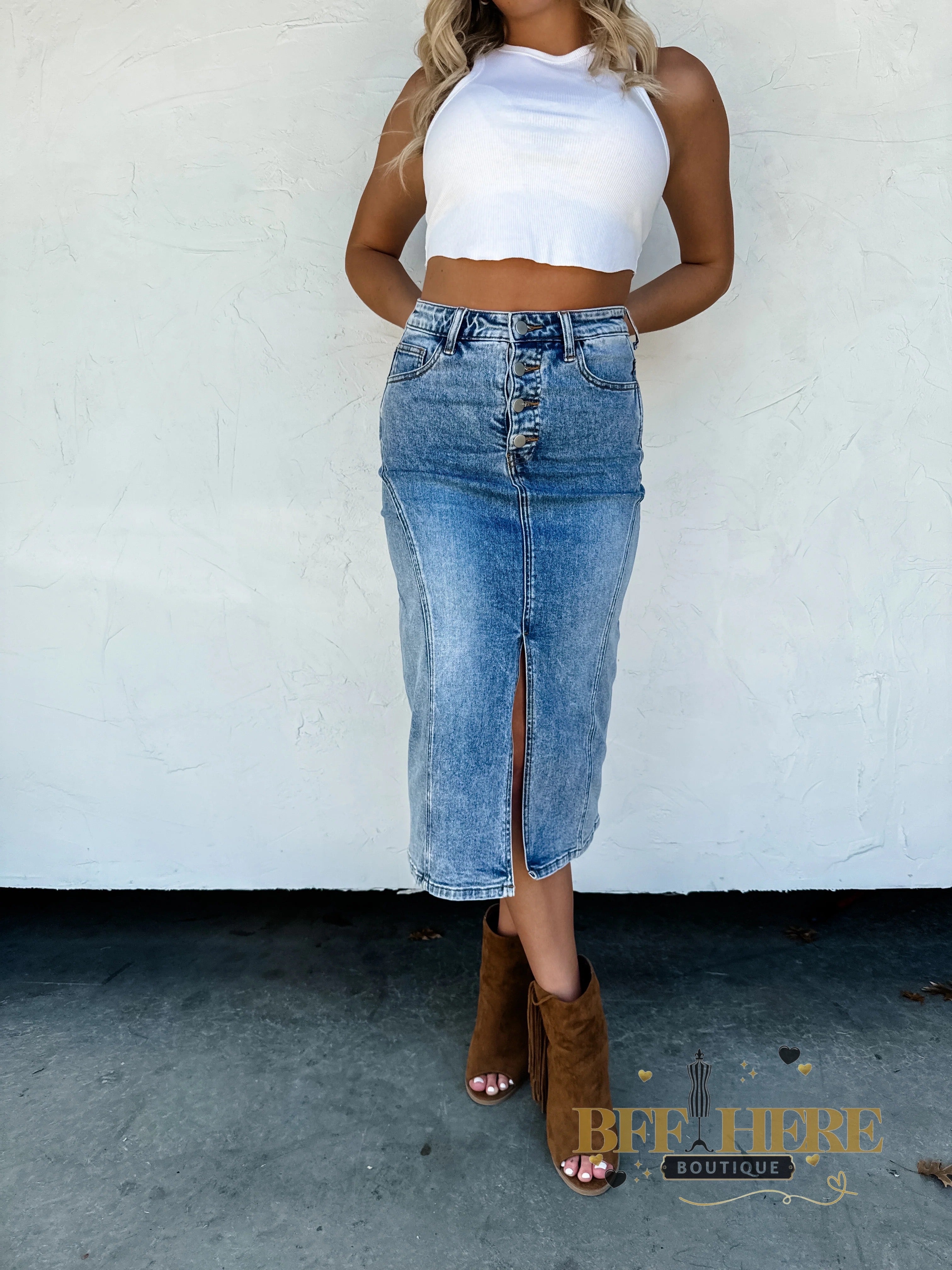 Jules Denim Skirt by Blakeley - BFF Here