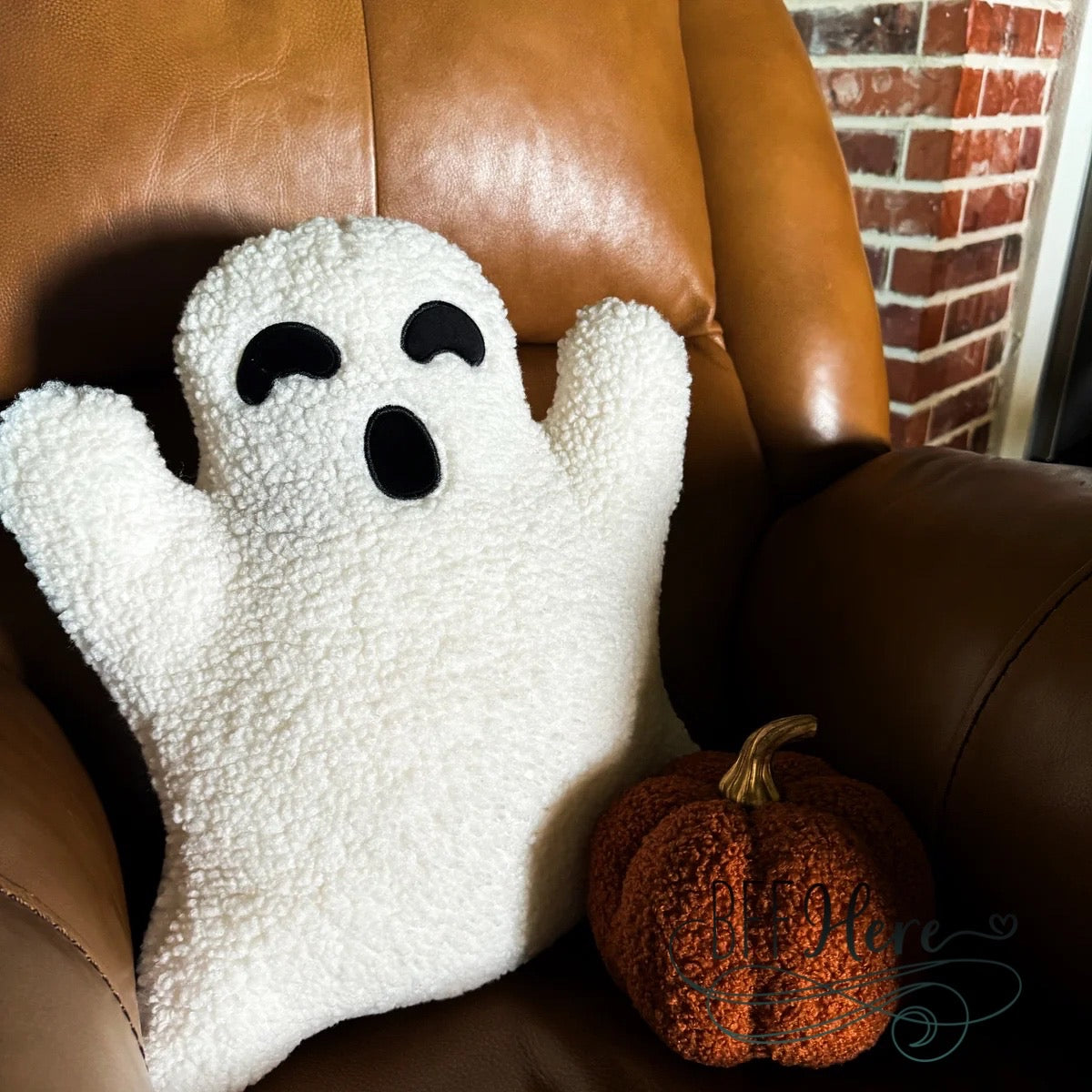 Boo-tastic Sherpa Ghost Pillow / Choice of Size - BFF Here