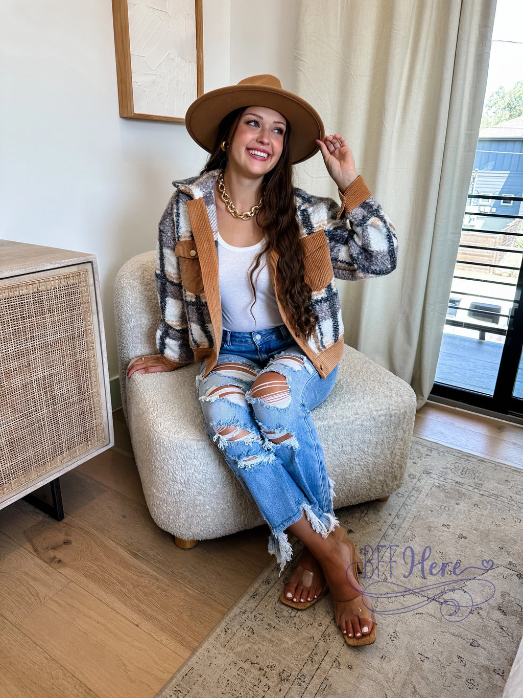 PREORDER: Chic Plaid Shaket: Your New Wardrobe Essential / Choice of Color (Ships Middle of November) - BFF Here