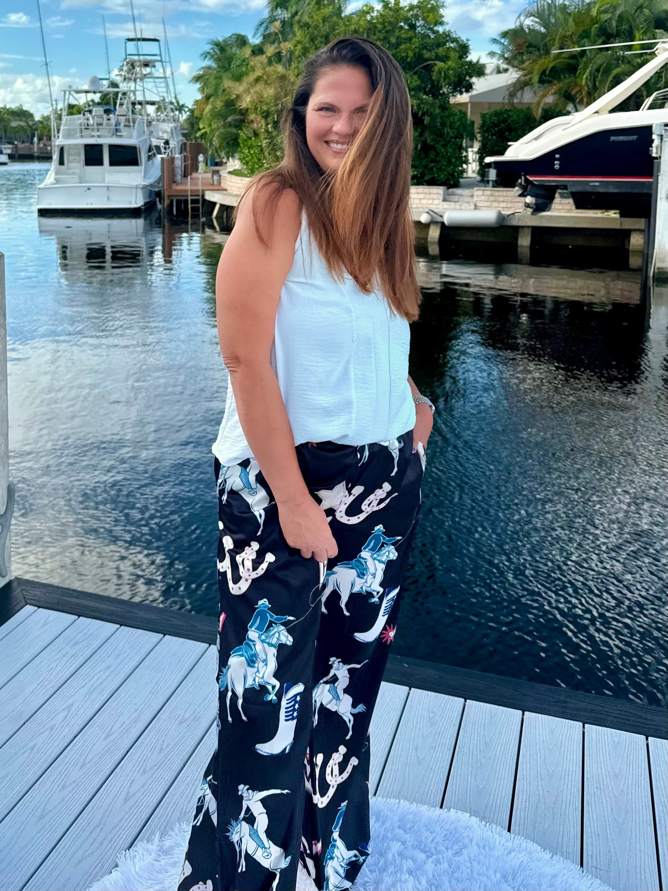 Howdy Cowboy Wide Leg Pants by Jade by Jane - BFF Here