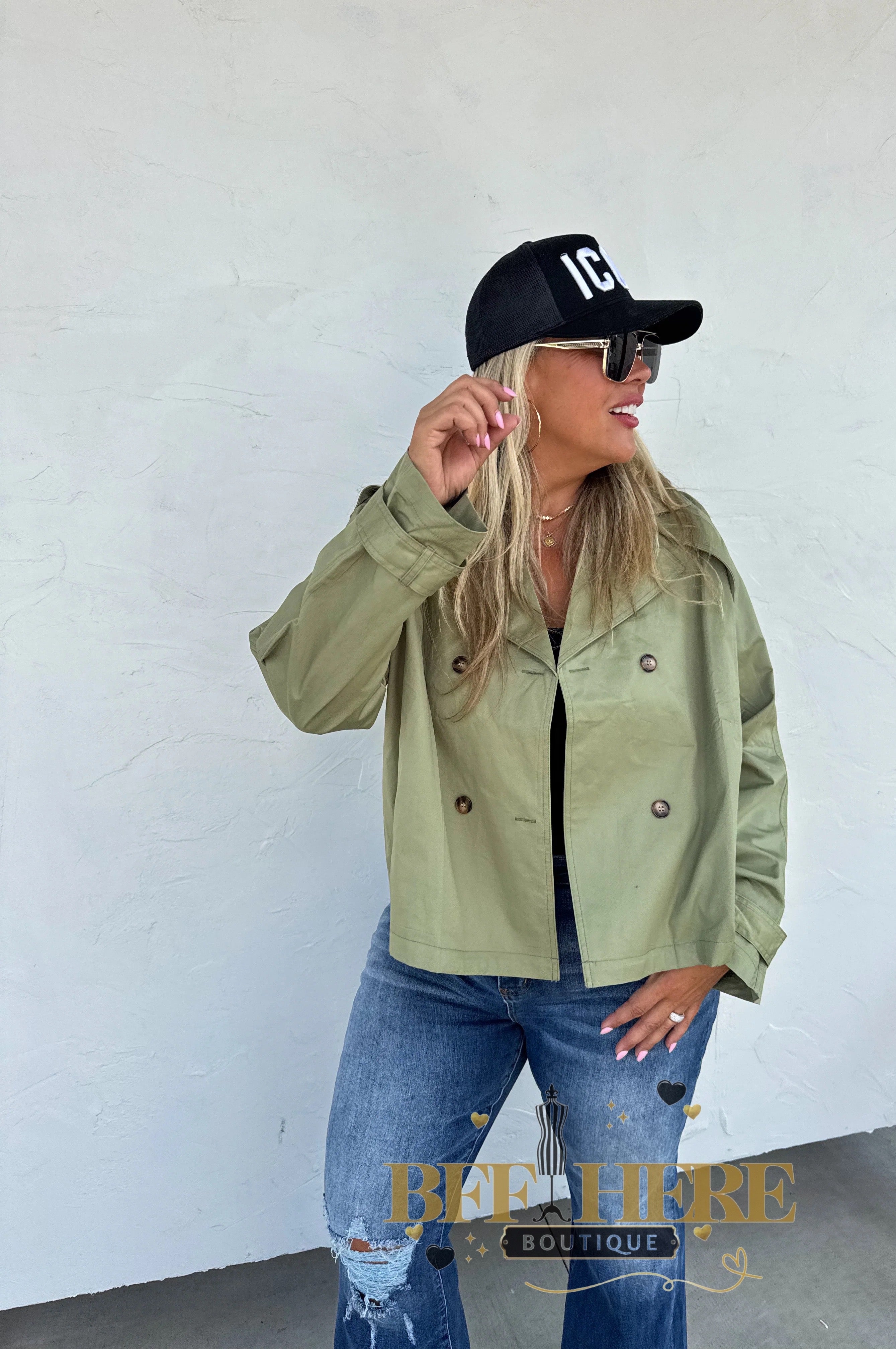 Rossi Crop Trench Coat by Blakeley - BFF Here