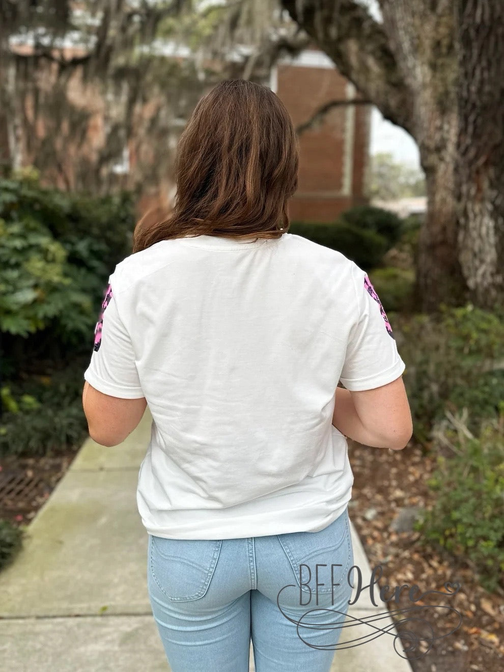 Country Sparkle: Sequined Cowgirl Boots Tee for a Glitzy Rodeo - BFF Here