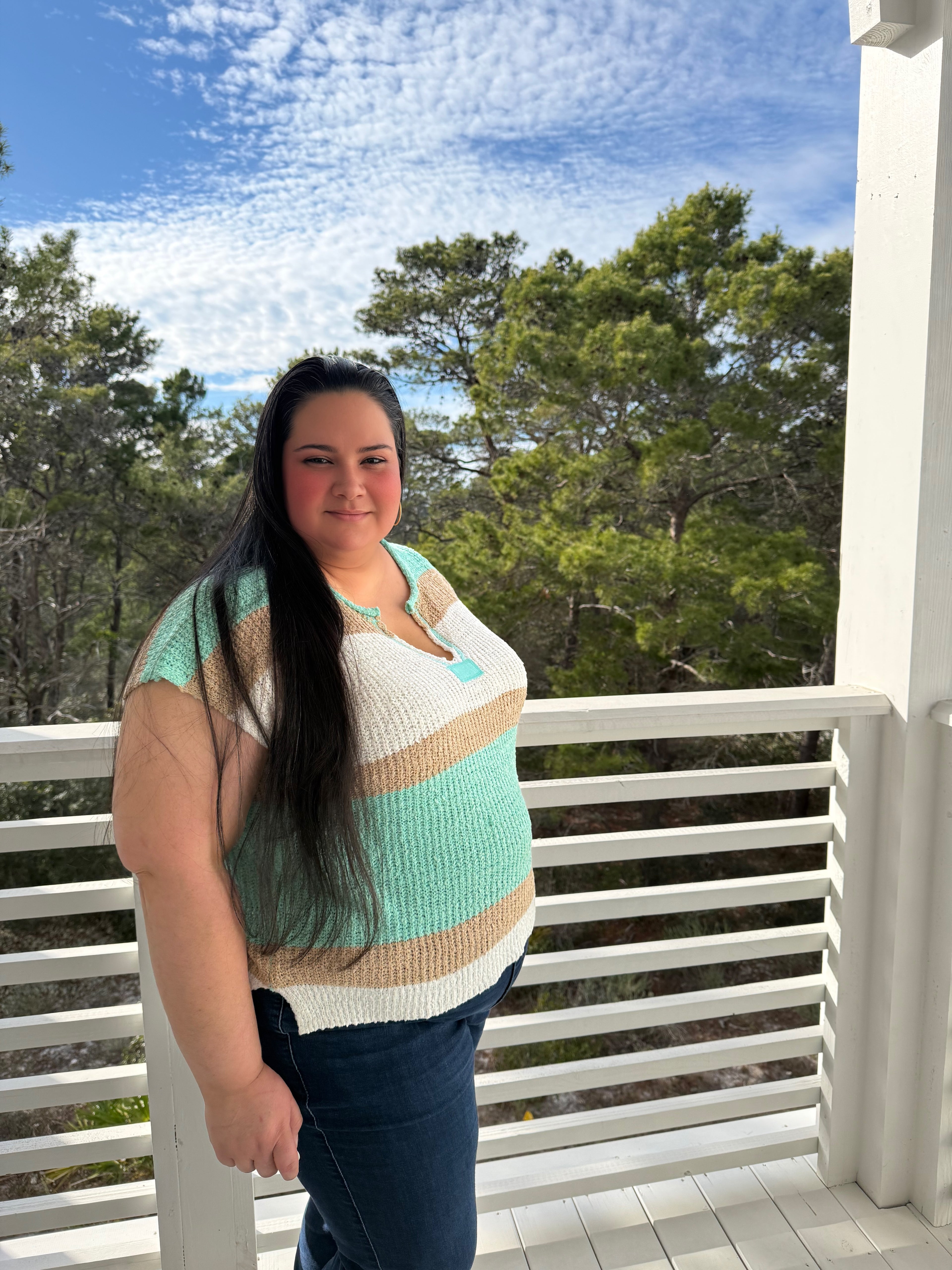 Short Sleeve Color Block Stripe Top by Sew In Love (Ships 2-3 weeks) - BFF Here