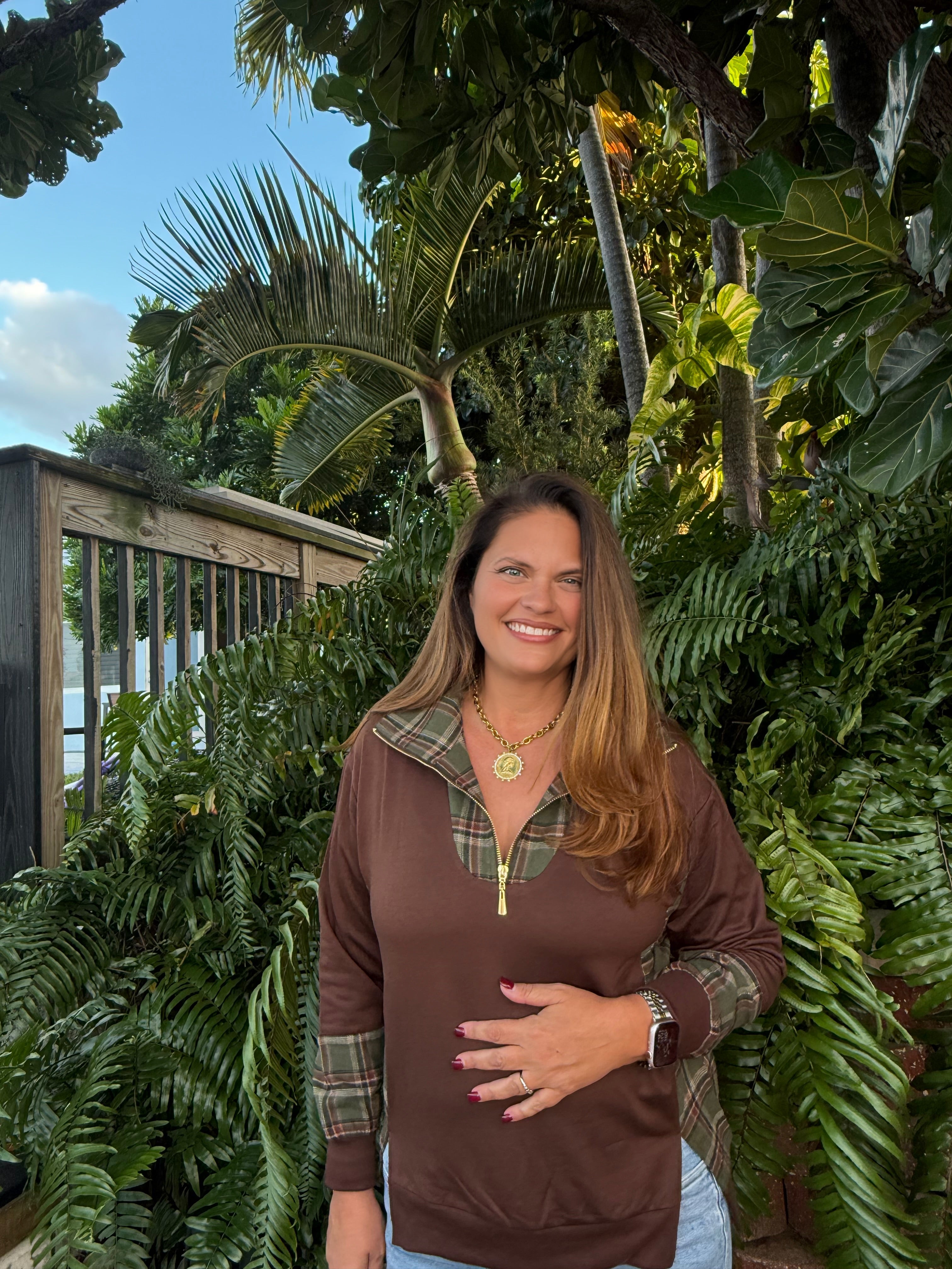 Juniper Plaid Pullover by Jess Lea / Chocolate - BFF Here