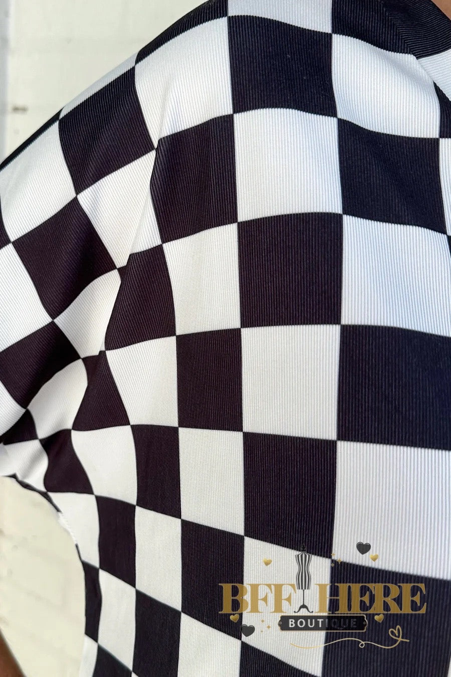 Daily Basis Biker Set, Black White Checkered Set by Jess Lea - BFF Here