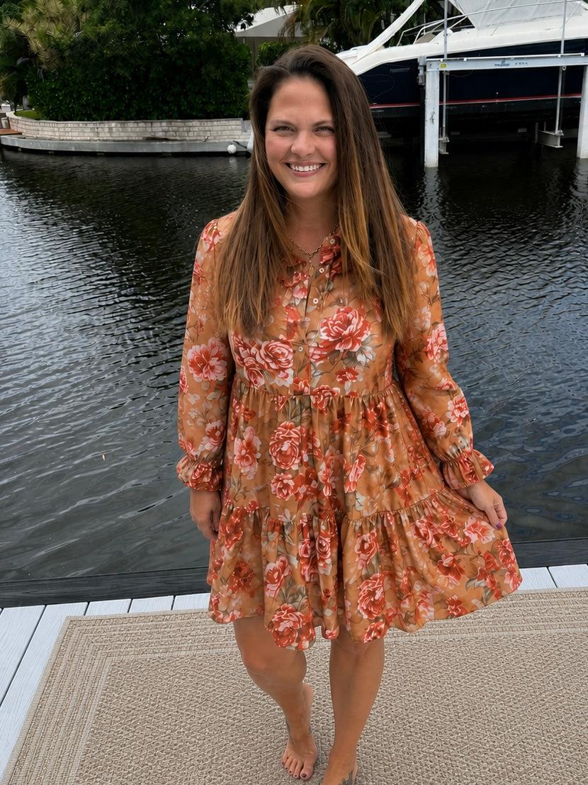 PREORDER: Harvest Rose Tiered Dress  (ETA: August)