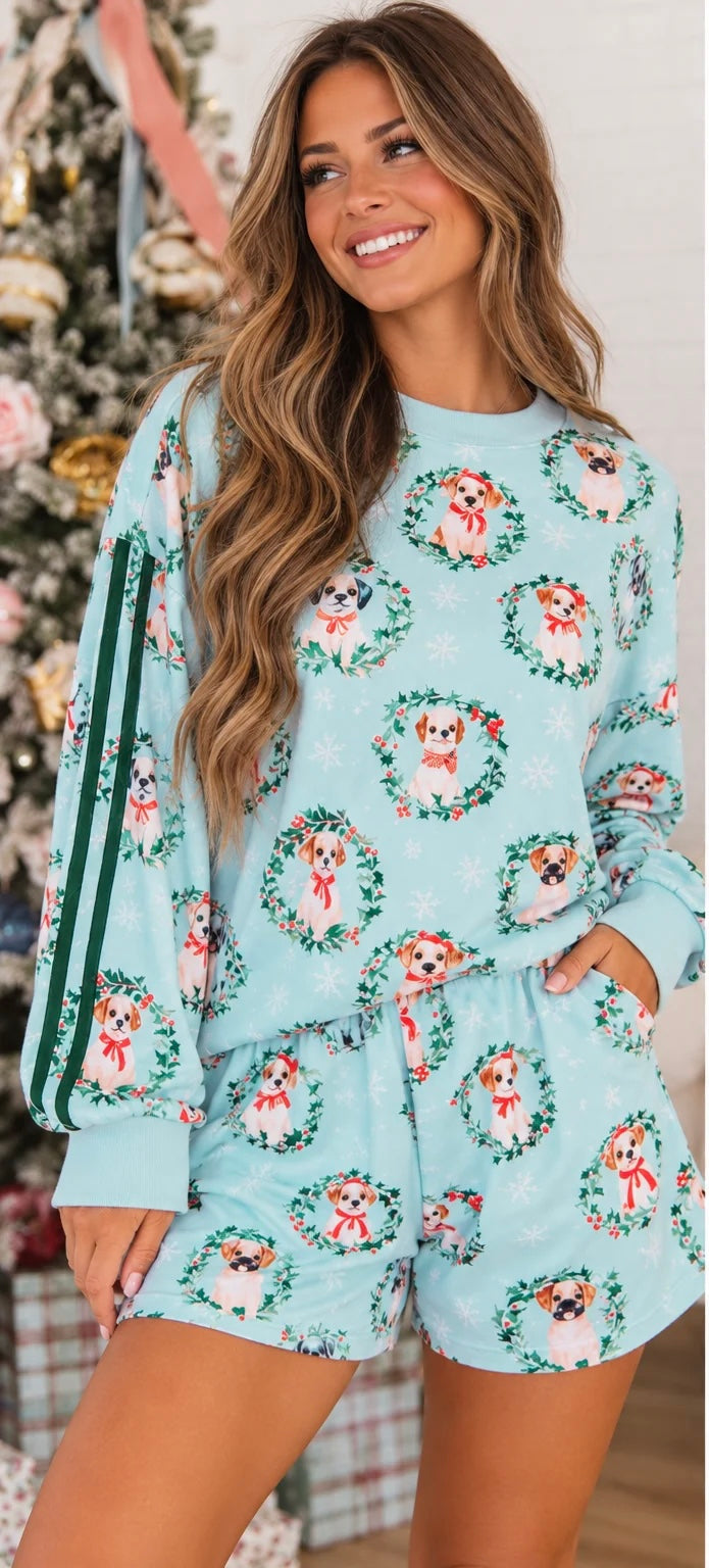 PREORDER: Puppy Kisses Holiday Lounge Set (ETA: November)