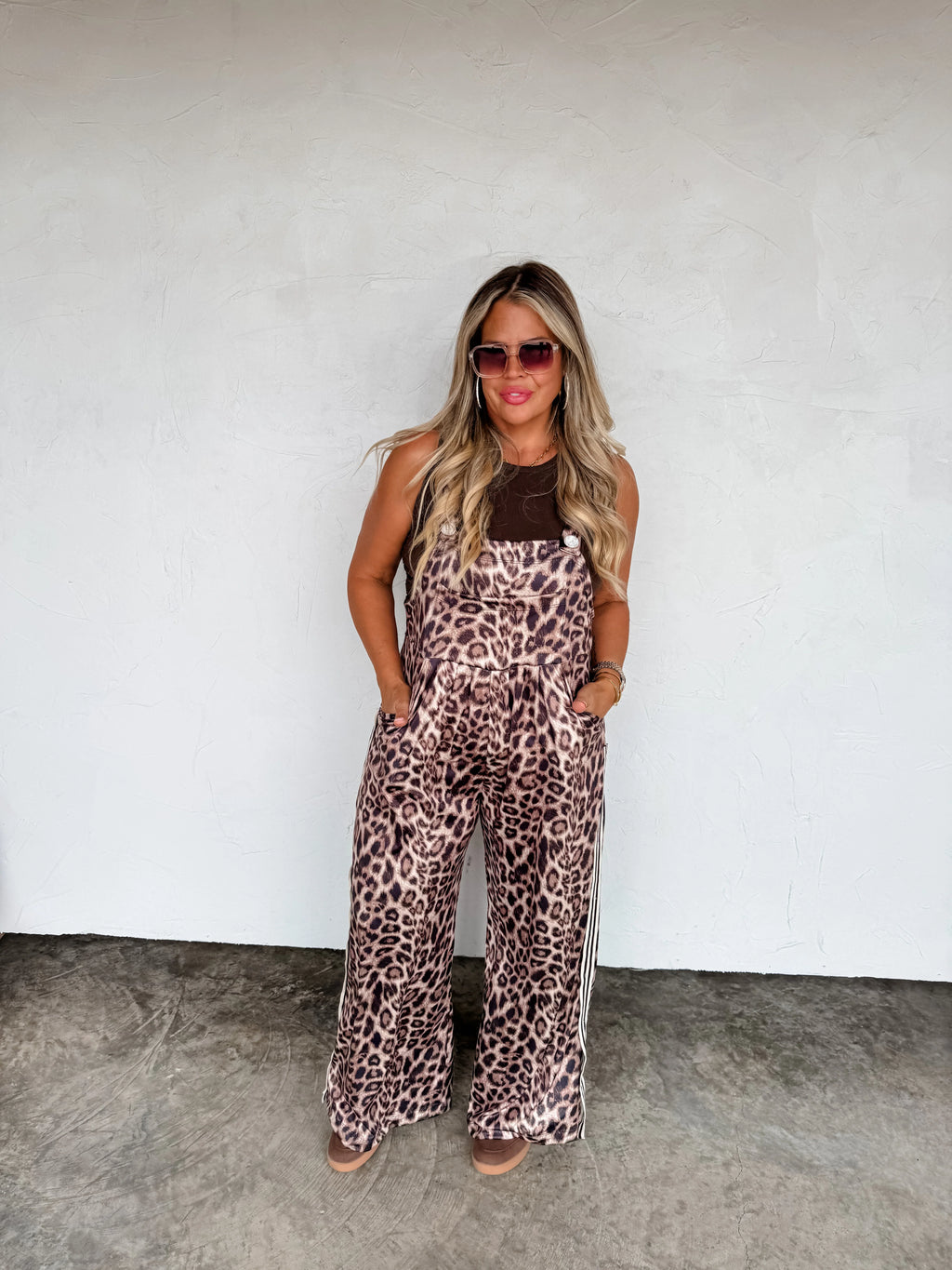 PREORDER: Karli Silky Cheetah Overalls by Blakeley (Beginning of October) - BFF Here