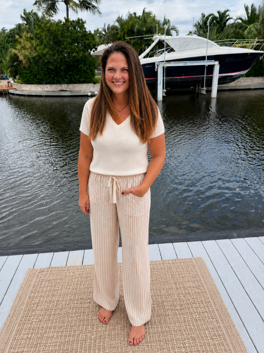 PREORDER: Apricot Weekend Stripe Pants (ETA: September)