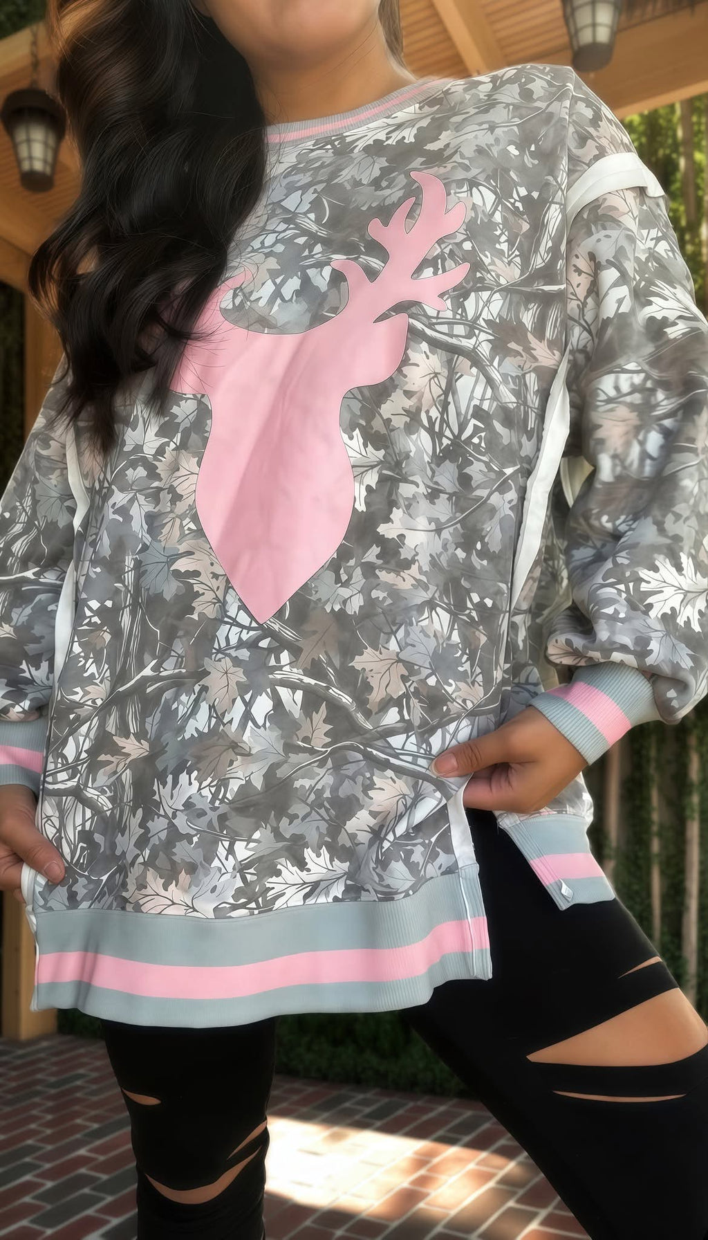 PREORDER: Camo Deer Sweatshirt by JadyK (ETA:  Mid November) - BFF Here