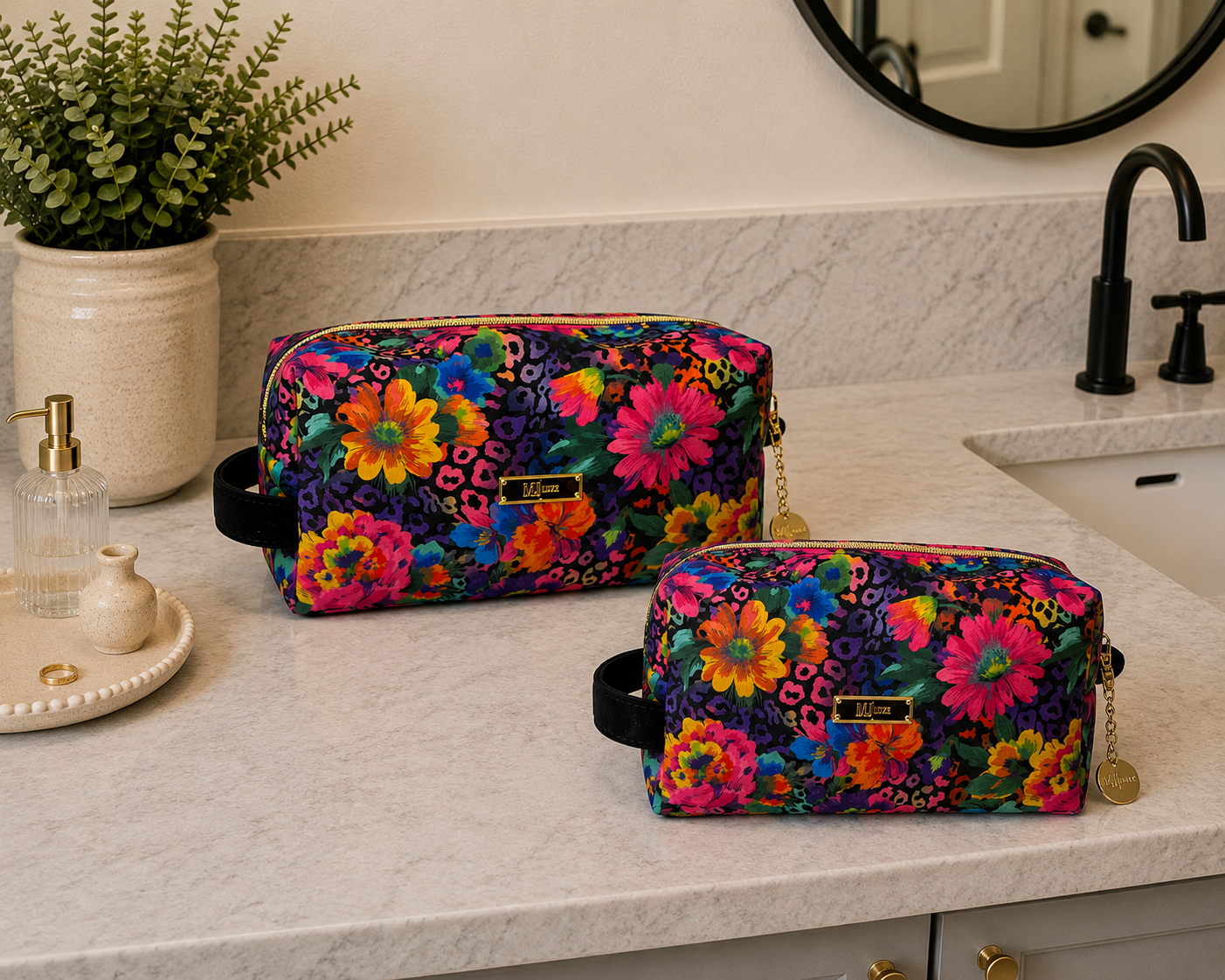 PREORDER: Bobbie Bags / Happy Hour Flower by Makup Junkie Bags (ETA: 4-6 weeks)