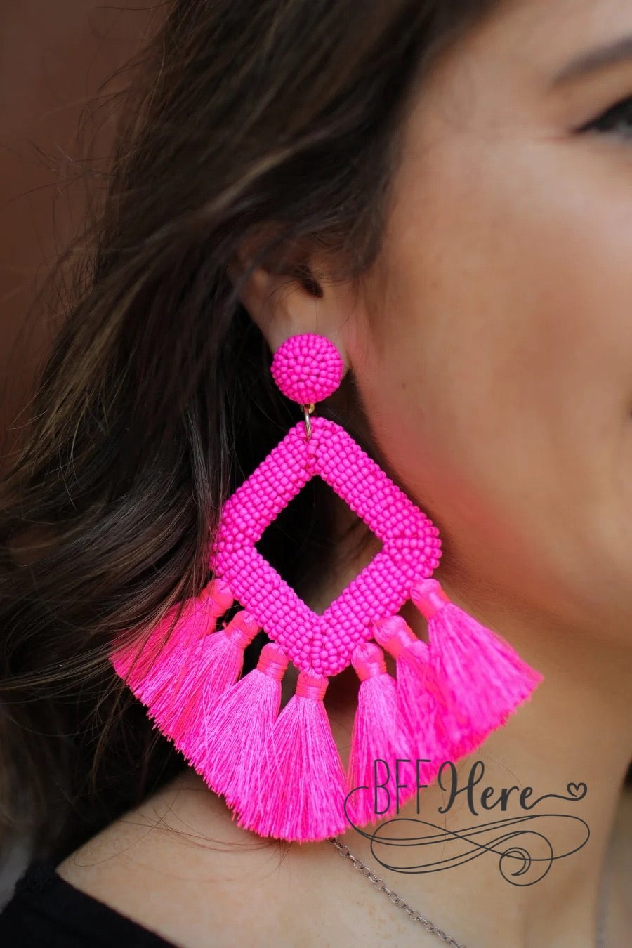 Ellie Fringe Drop Earrings - BFF Here