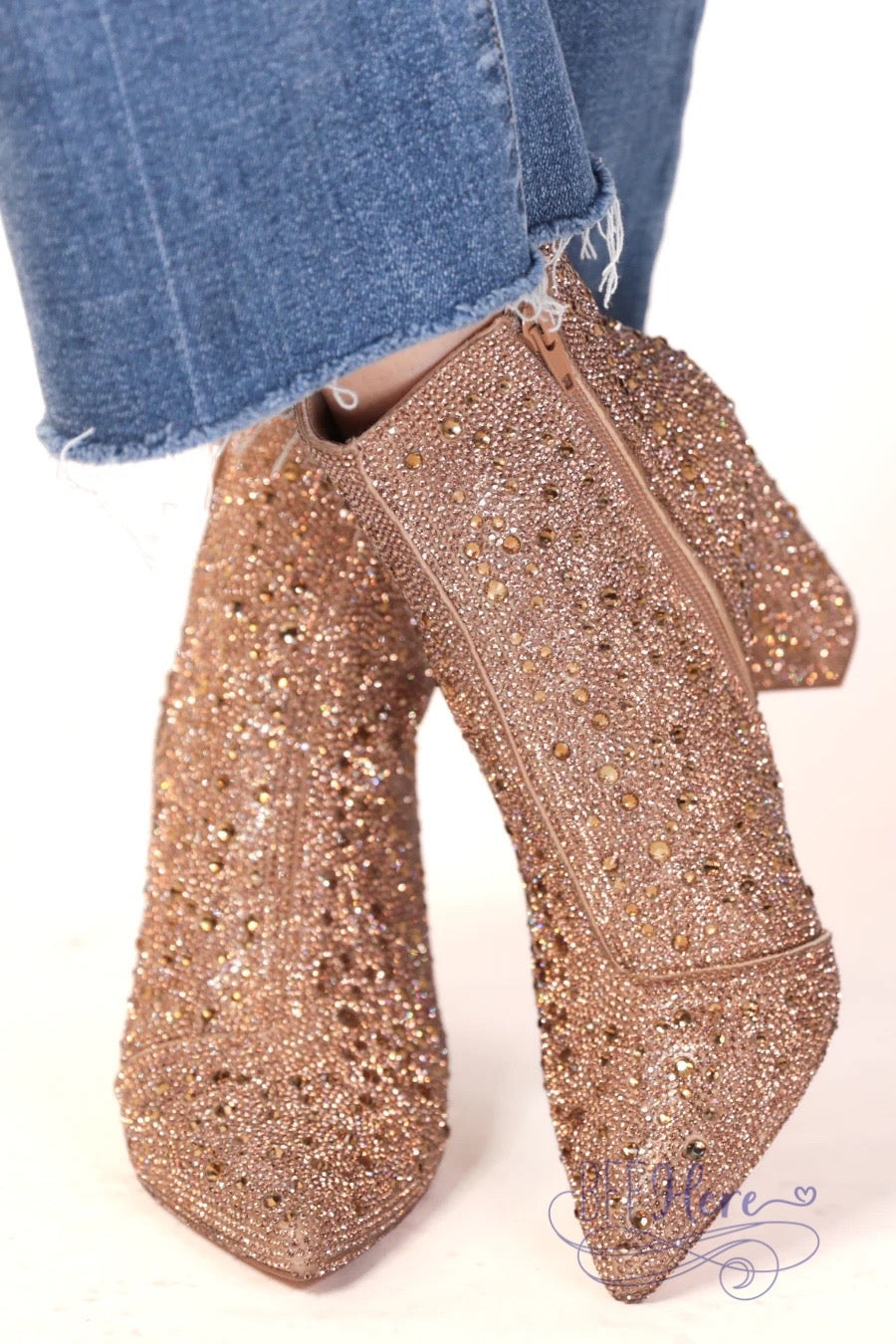 PREORDER-Made For Sparkling Rhinestone Booties (Ships End of October) - BFF Here