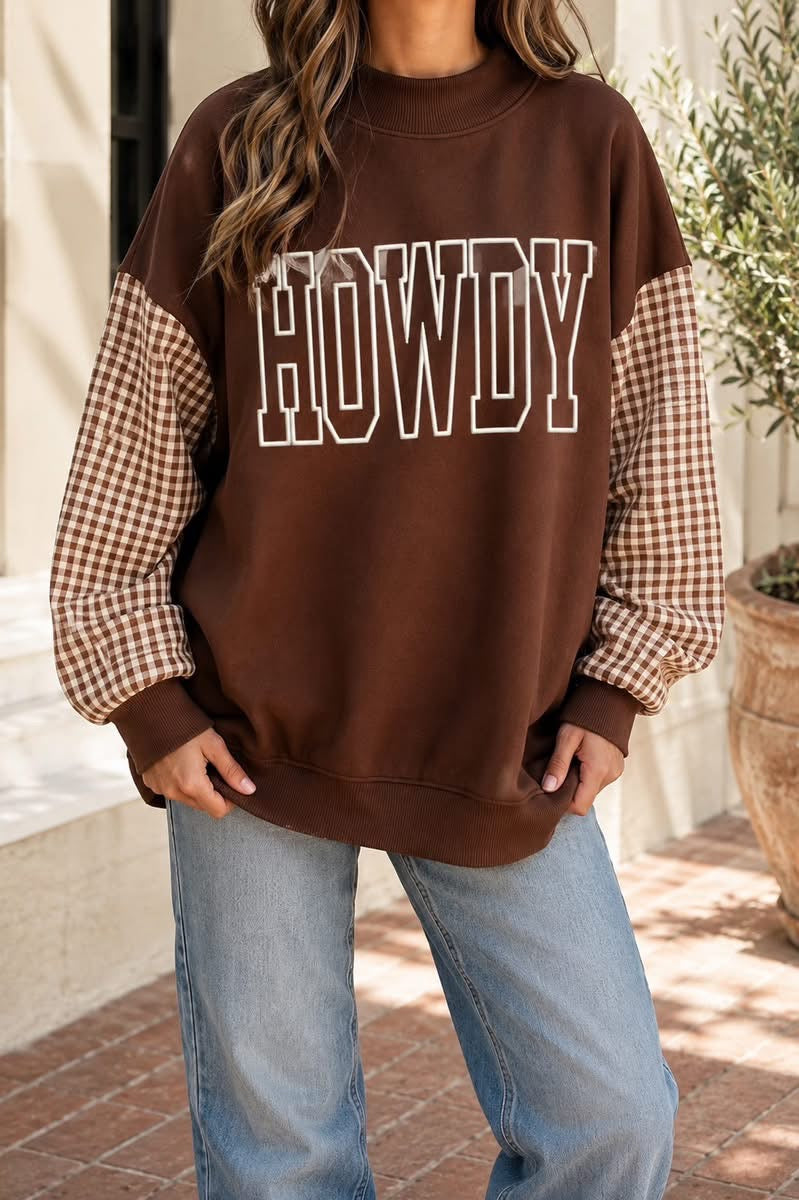 PREORDER: Howdy Honey Gingham Sweatshirt (ETA: September / October) (Copy)