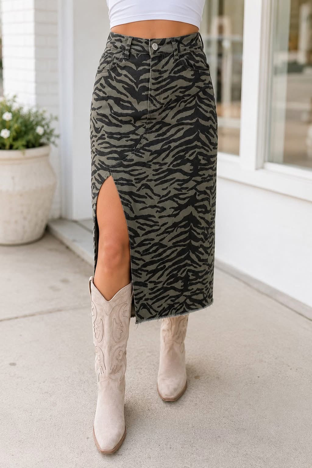 PREORDER: Walk on the Wild Side Midi Skirt (ETA: September / October)