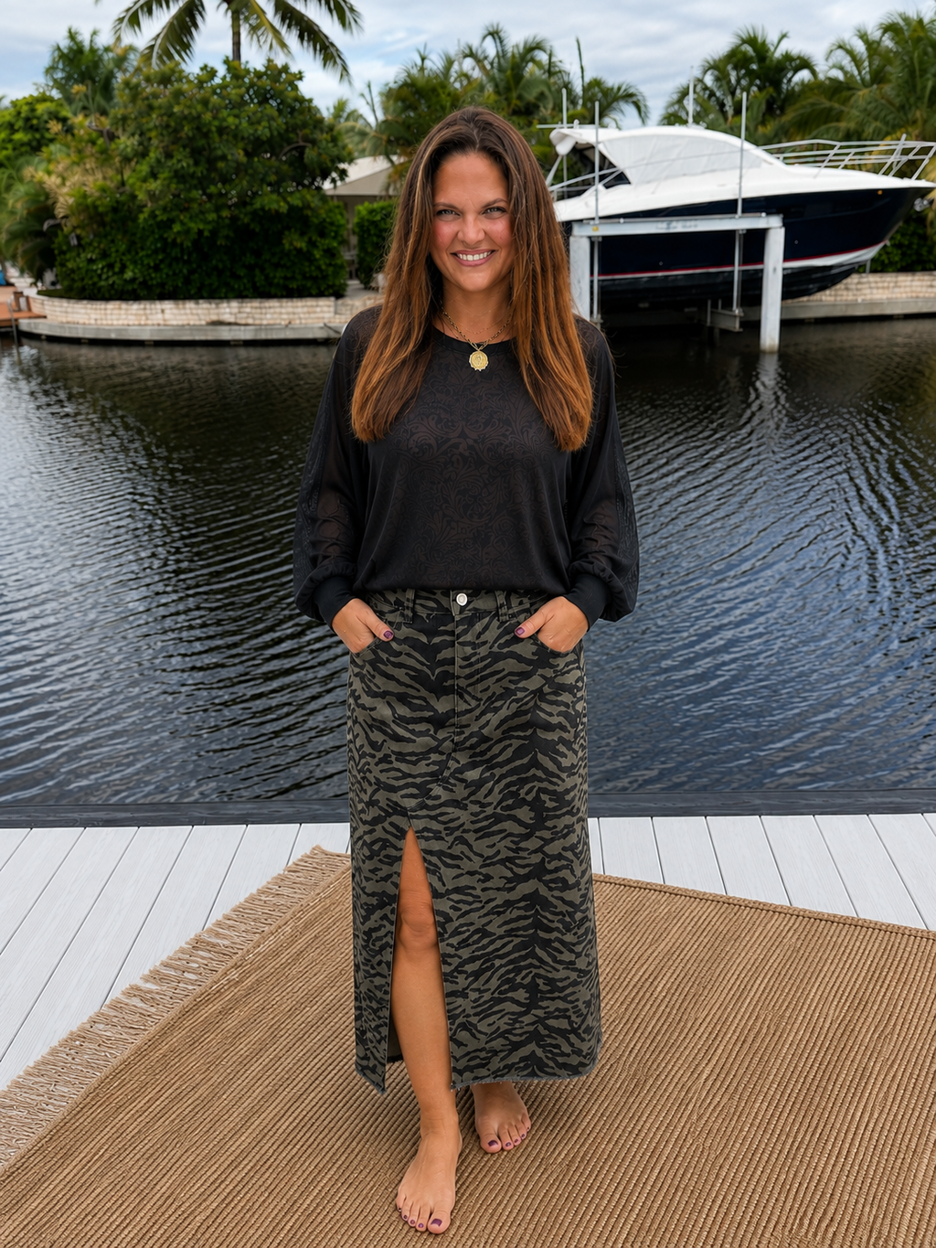 PREORDER: Walk on the Wild Side Midi Skirt (ETA: September / October)