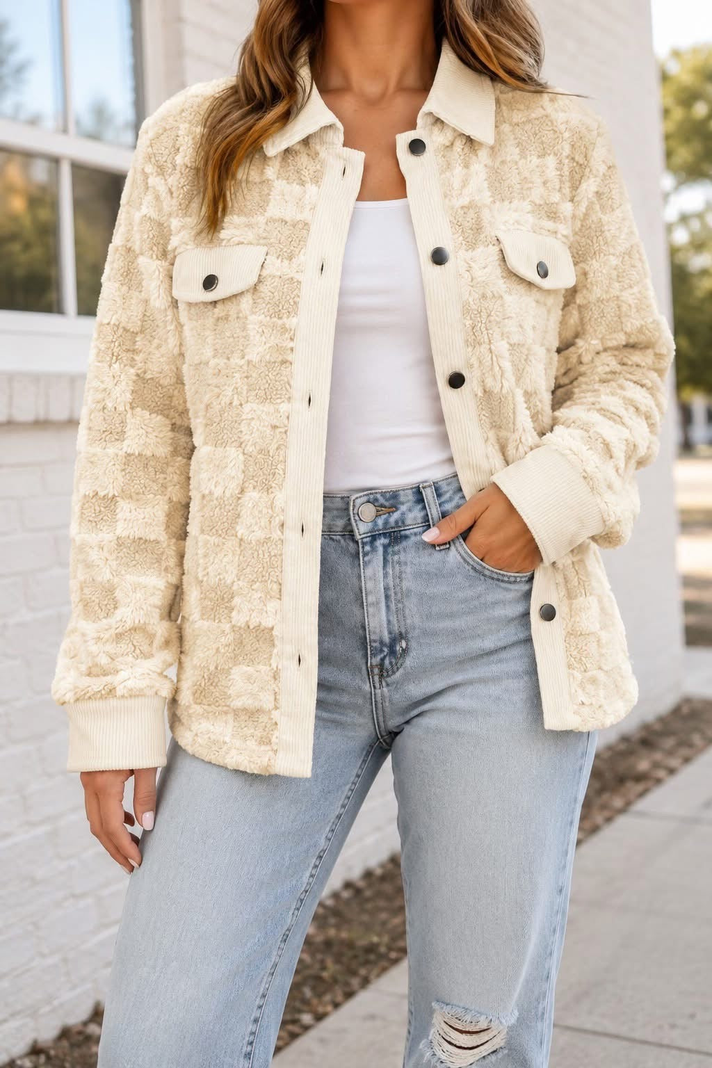 PREORDER: Cozy Check Sherpa Shacket (ETA: September / October)