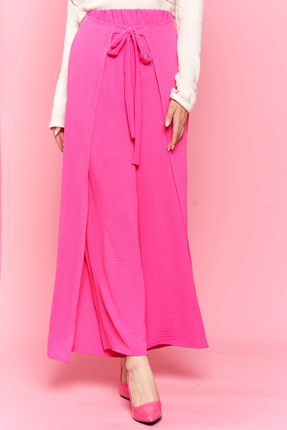 Crinkle Wide-Leg Palazzo Pants by Jade by Jane - BFF Here
