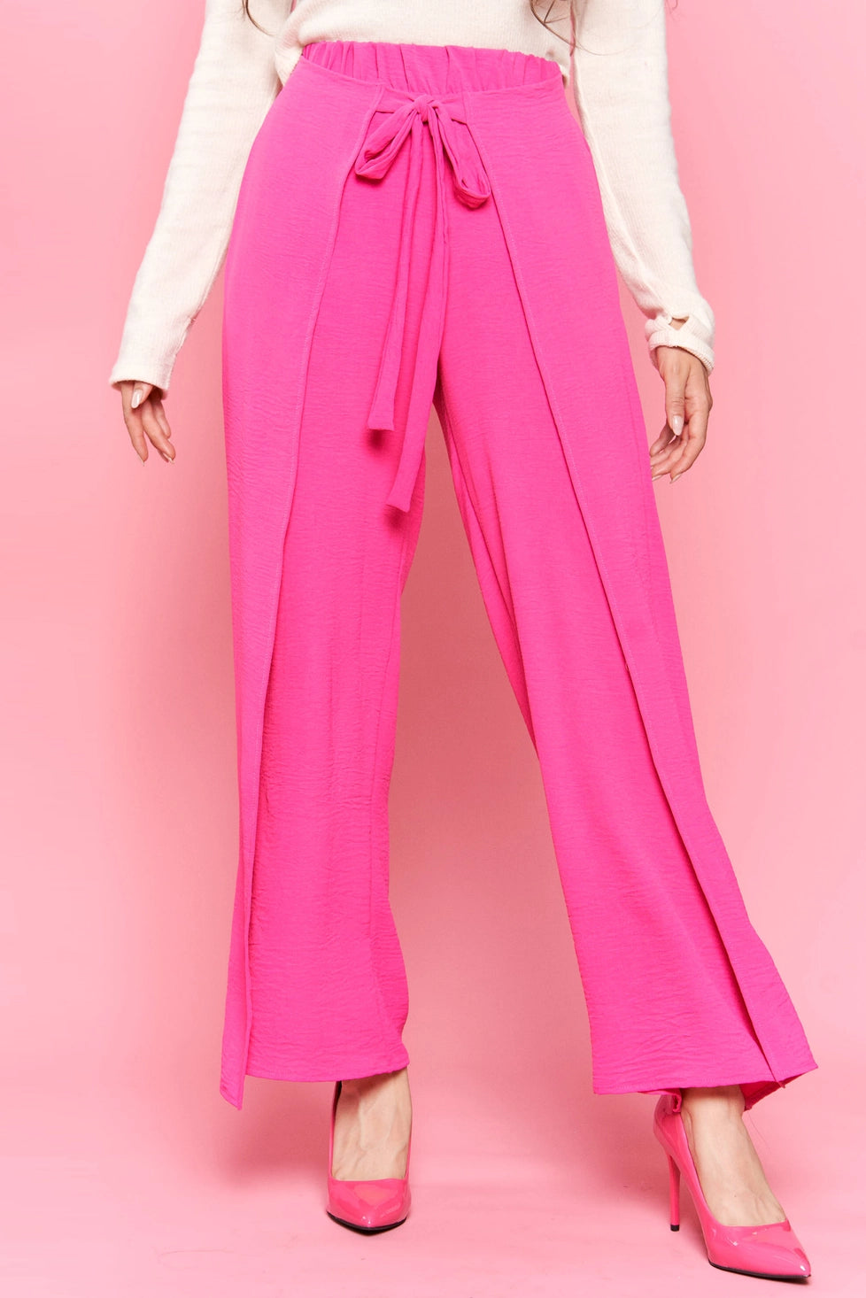 Crinkle Wide-Leg Palazzo Pants by Jade by Jane - BFF Here