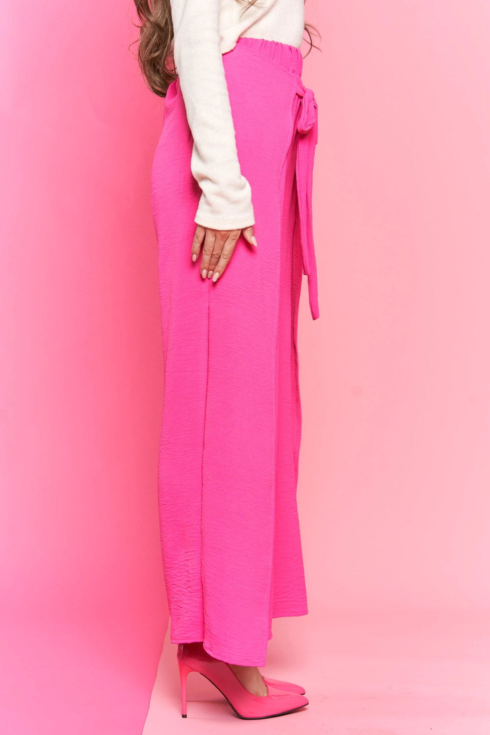 Crinkle Wide-Leg Palazzo Pants by Jade by Jane - BFF Here
