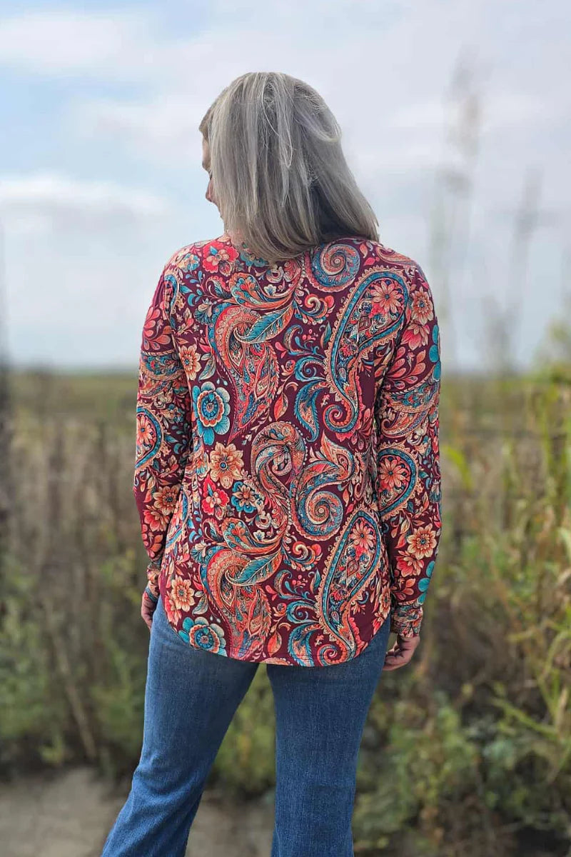 Paisley On The Plain Top by Sterling Kreek - BFF Here