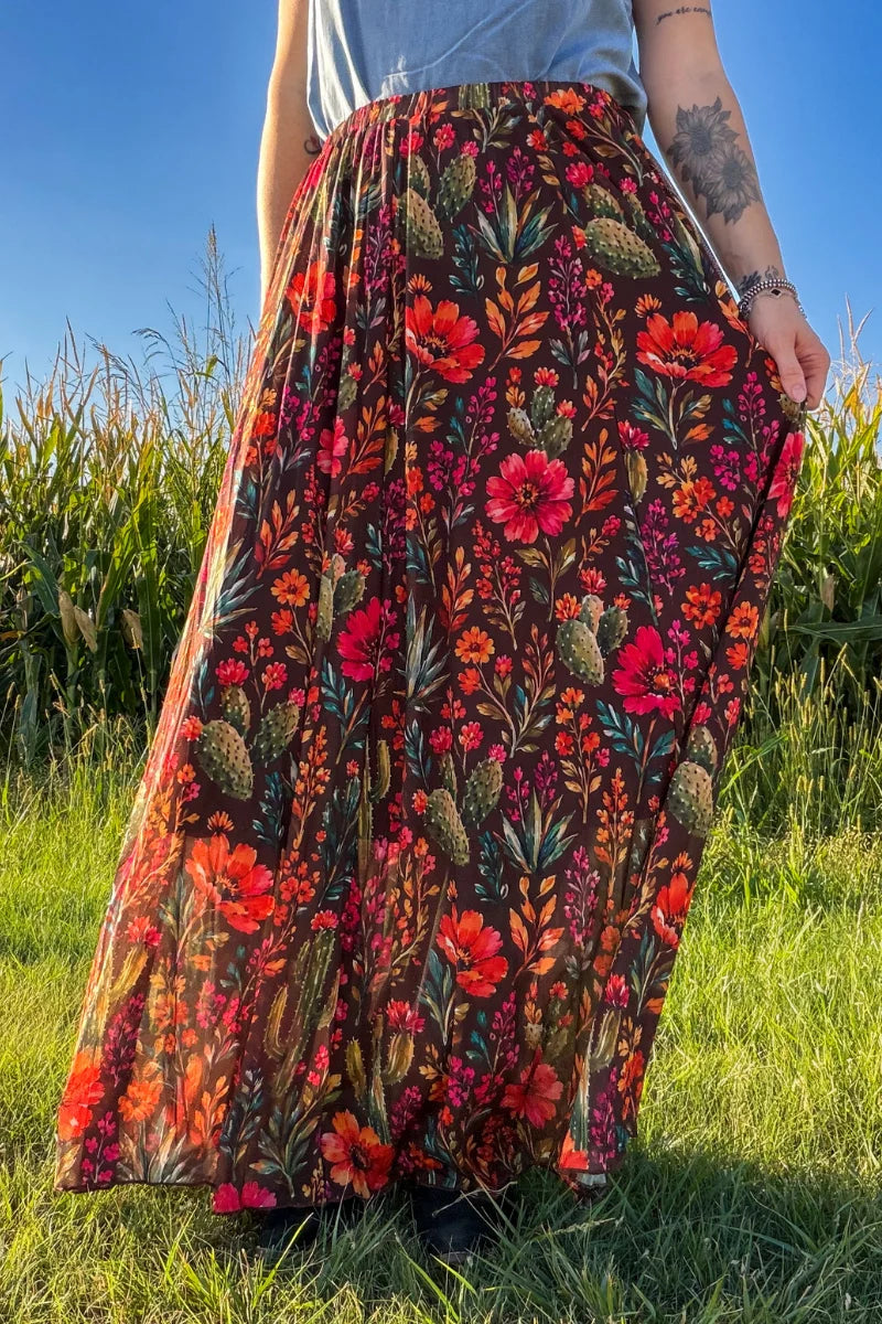 Rodeo Garden Maxi Skirt by Sterling Kreek (Ships 1-2 weeks)