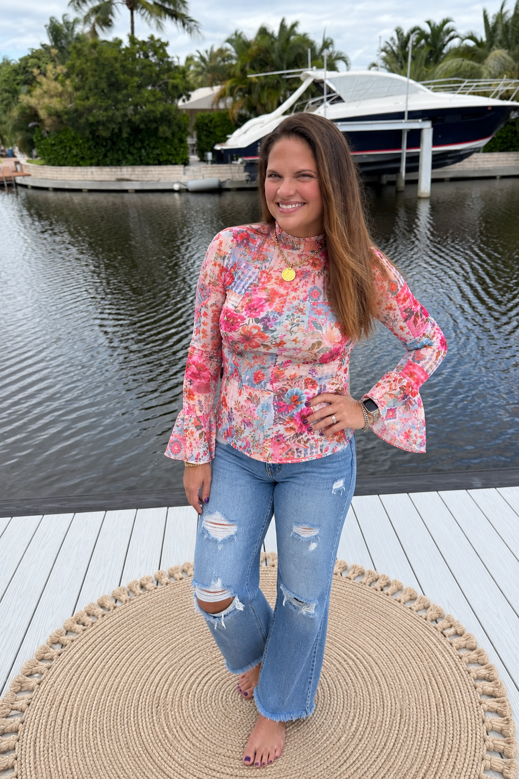 Patchwork Prairie Mesh Top by Sterling Kreek (Ships 1-2 weeks)