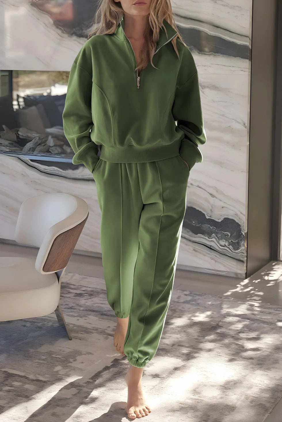 PREORDER: The Everyday Luxe Half-Zip Set  (ETA: October)