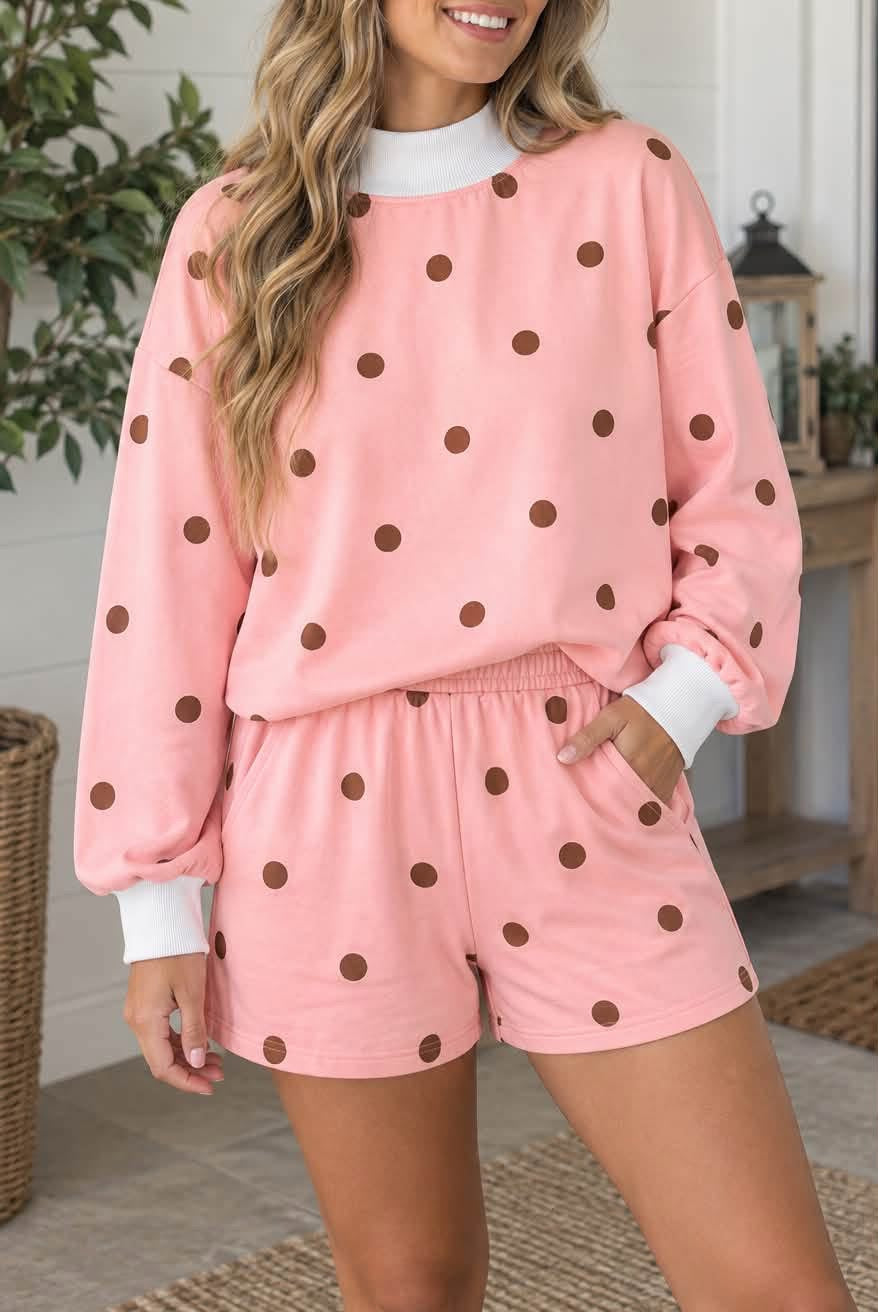 PREORDER: Sweet Spot Polka Dot Lounge Set  (ETA: October)