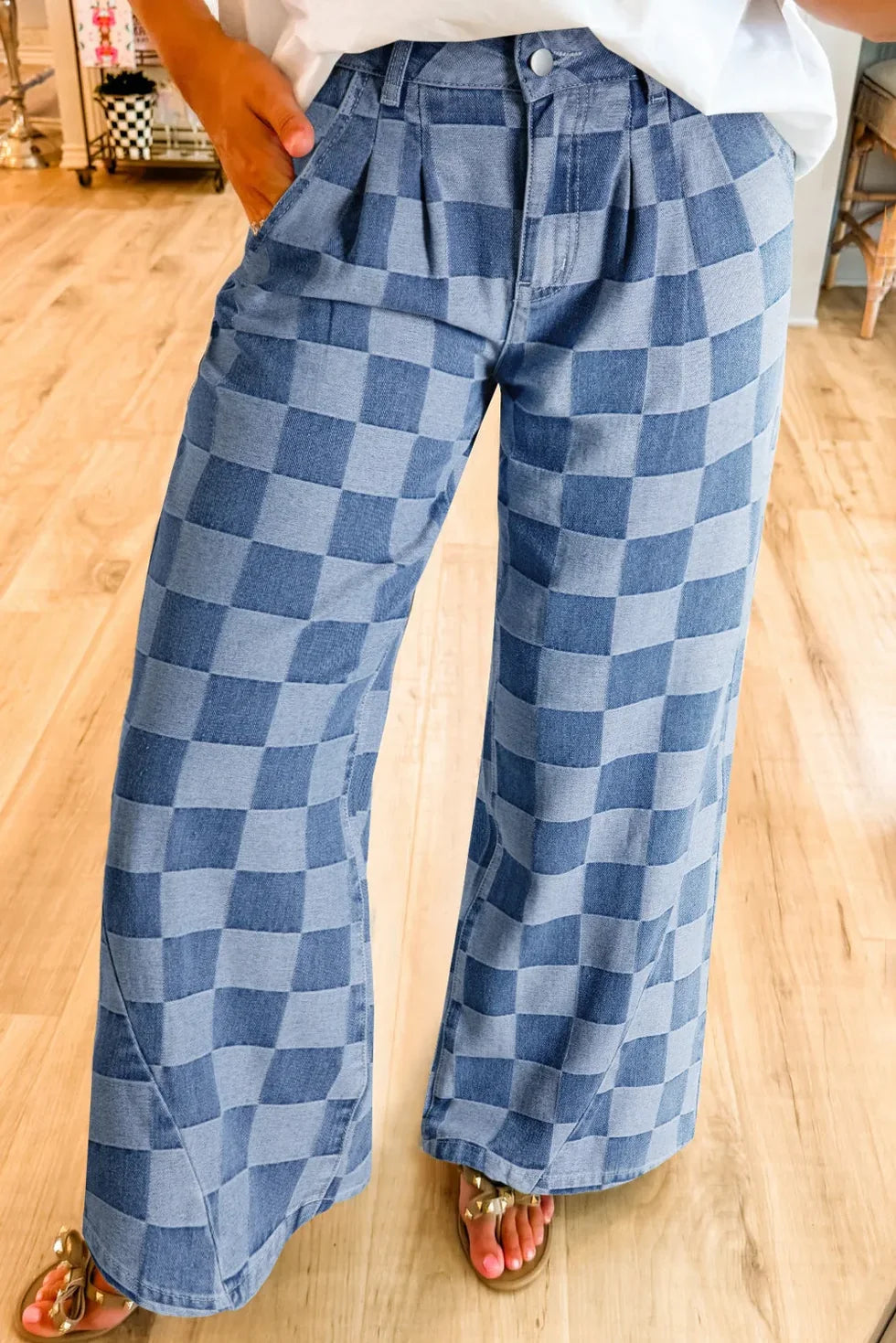 PREORDER: Check Me Out Wide Leg Jeans (ETA: October )