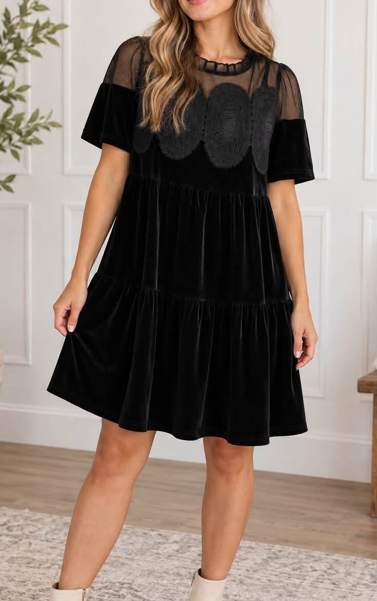 PREORDER: Midnight Romance Velvet Dress (ETA: October)