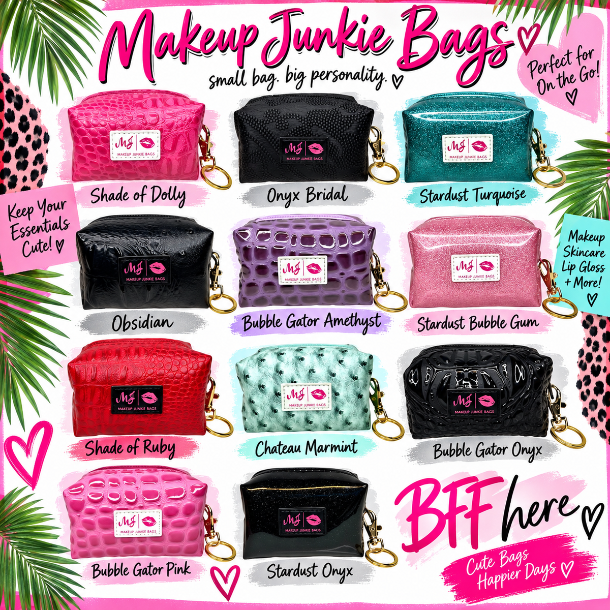 PREORDER: Bitty Bobby by Makeup Junkie Bags (ETA:4-6 weeks)