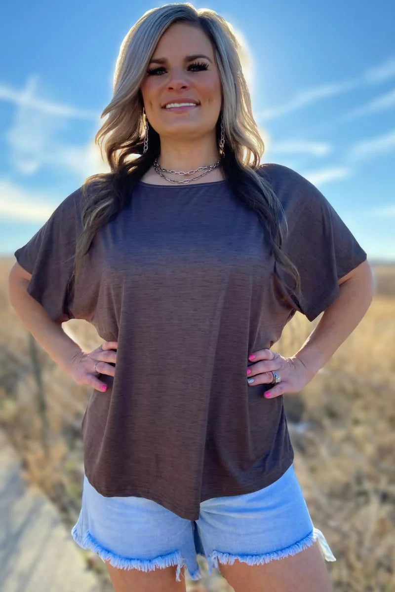 Fishing In The Dark Top / Heathered Brown by Sterling Kreek - BFF Here