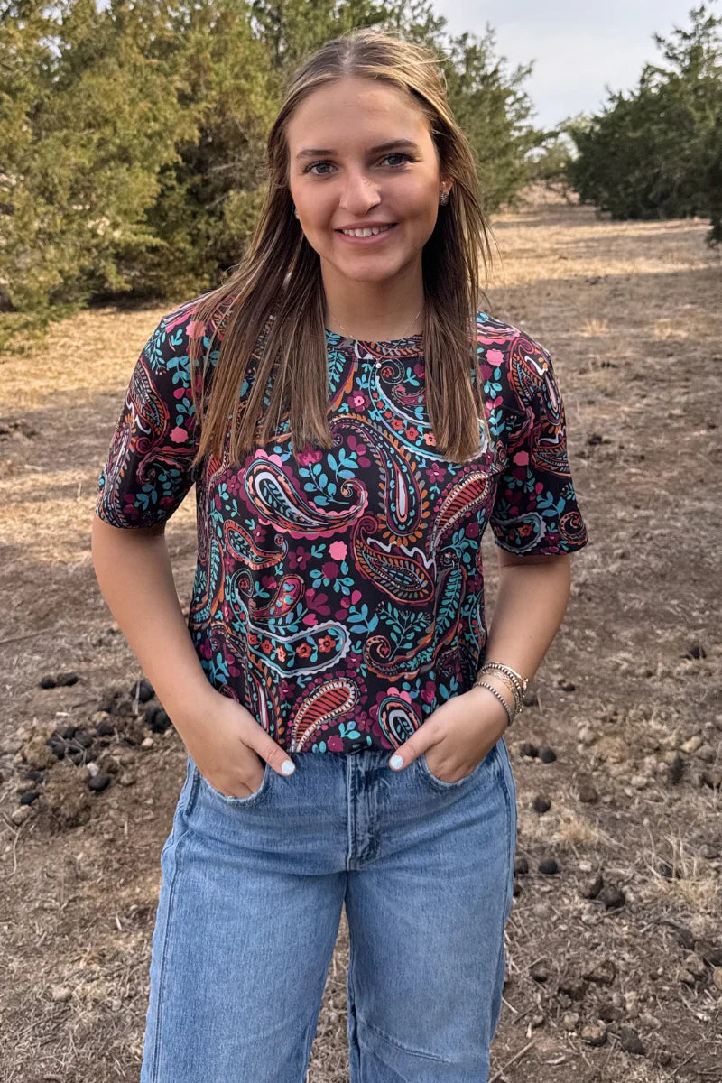 Painted Night Paisley Top by Sterling Kreek - BFF Here